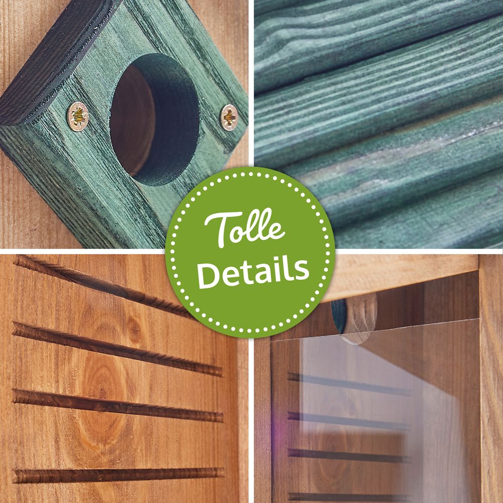 Nistkasten; Details wie der Räuberschutz