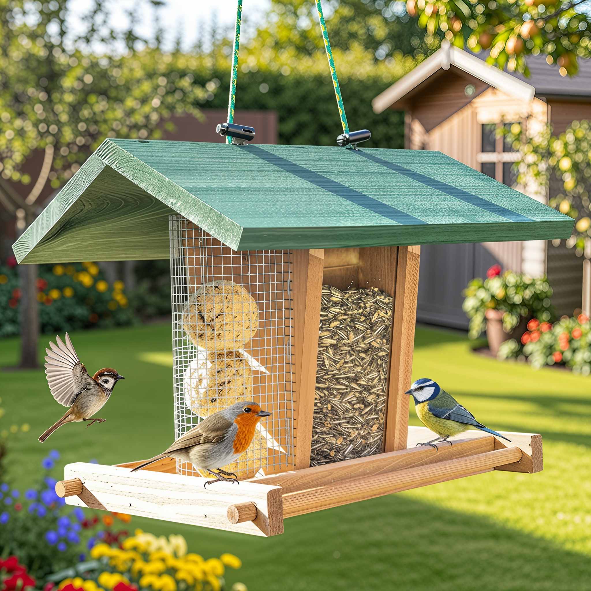 Vogelhaus zum Aufhängen Bird Kitchen Braun