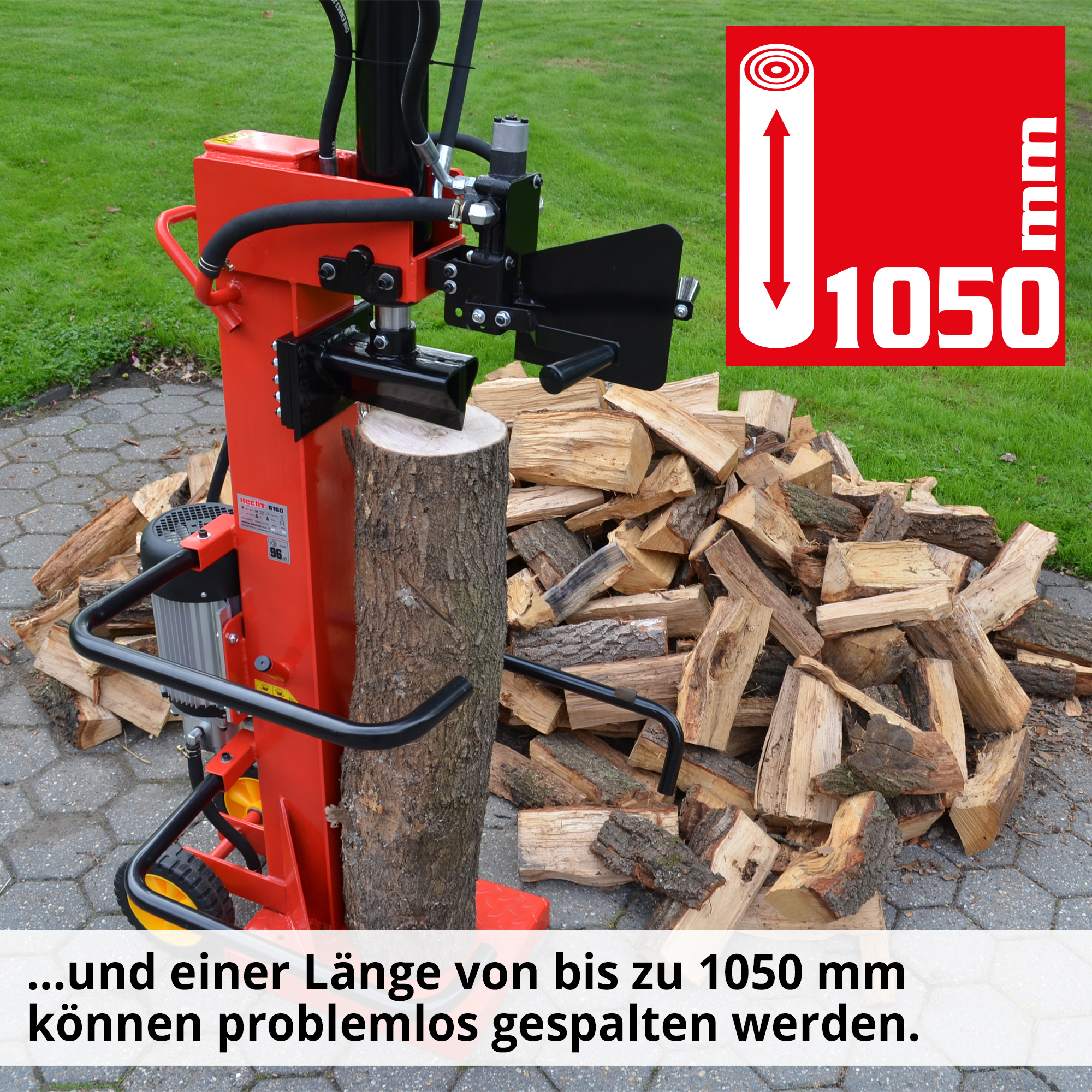 HECHT Hydraulikspalter 6160 Hydraulikspalter geeignet für lange Äste