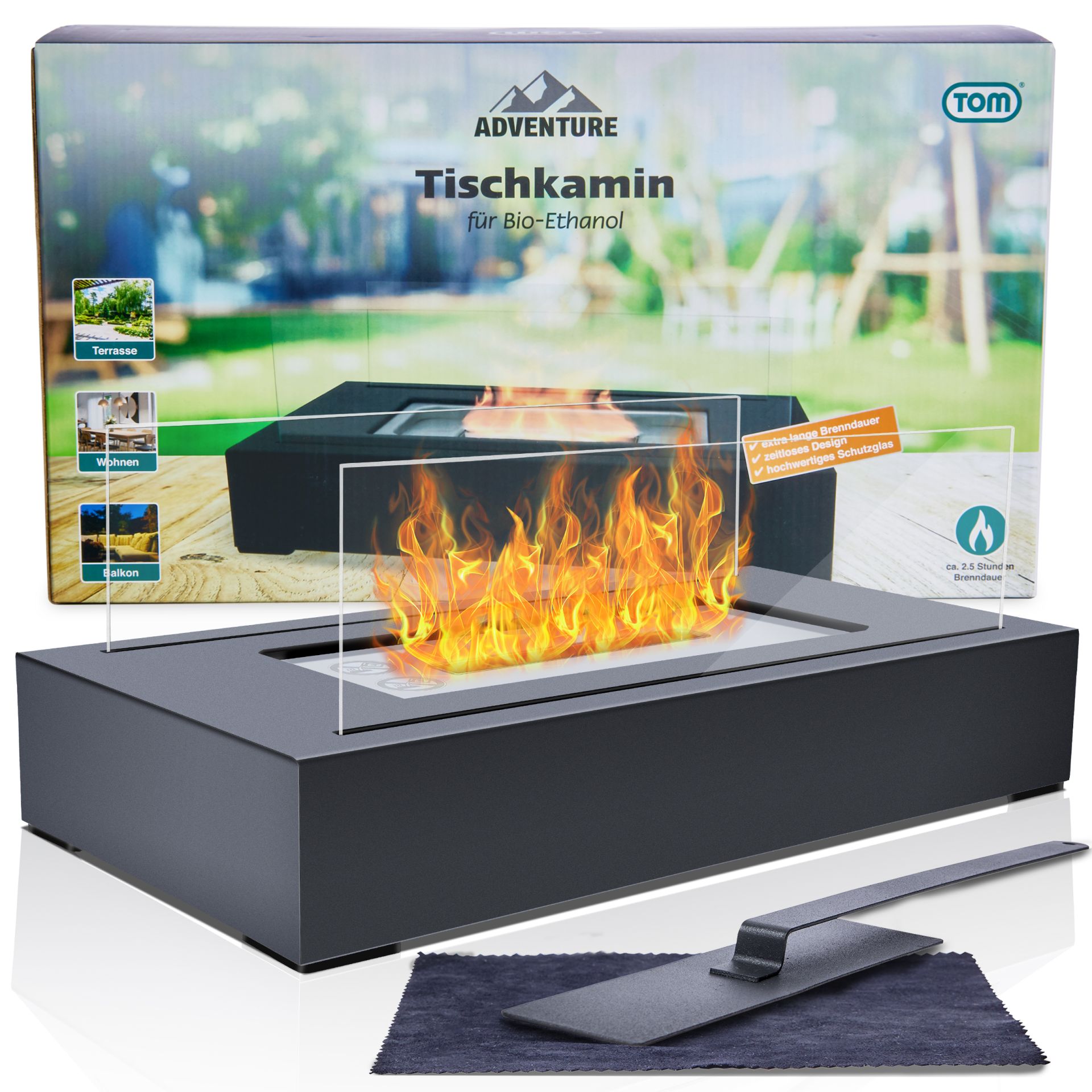 43924-galeriebild_7 TOM Tischkamin Eckig für Bio-Ethanol