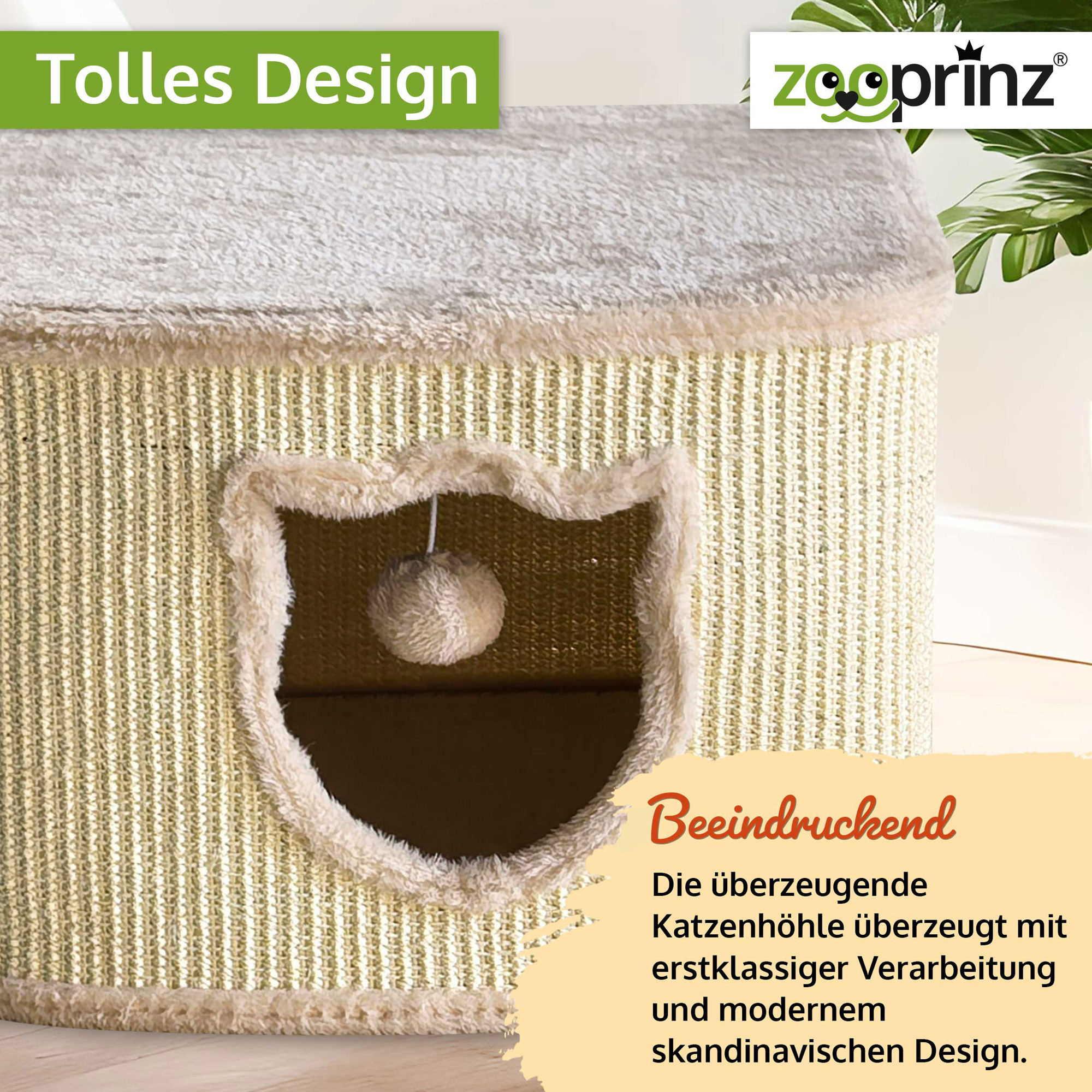 Katzenhaus Sisal; tolles skandinavisches Design  Katzenhaus Sisal; tolles skandinavisches Design