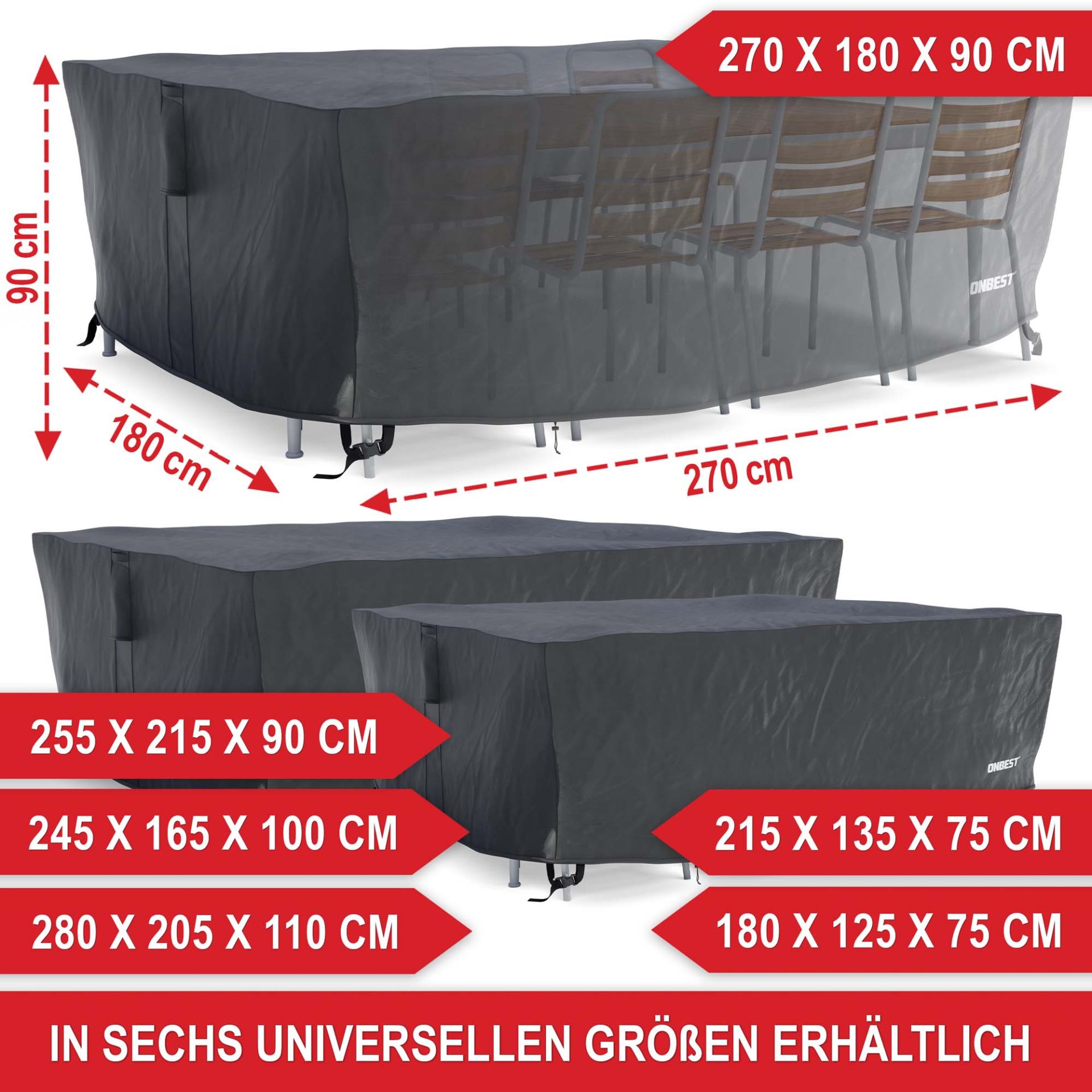 ONBEST, Möbelabdeckhaube XL, Artikelnummer 44244 ONBEST, Möbelabdeckhaube XL, Artikelnummer 44244