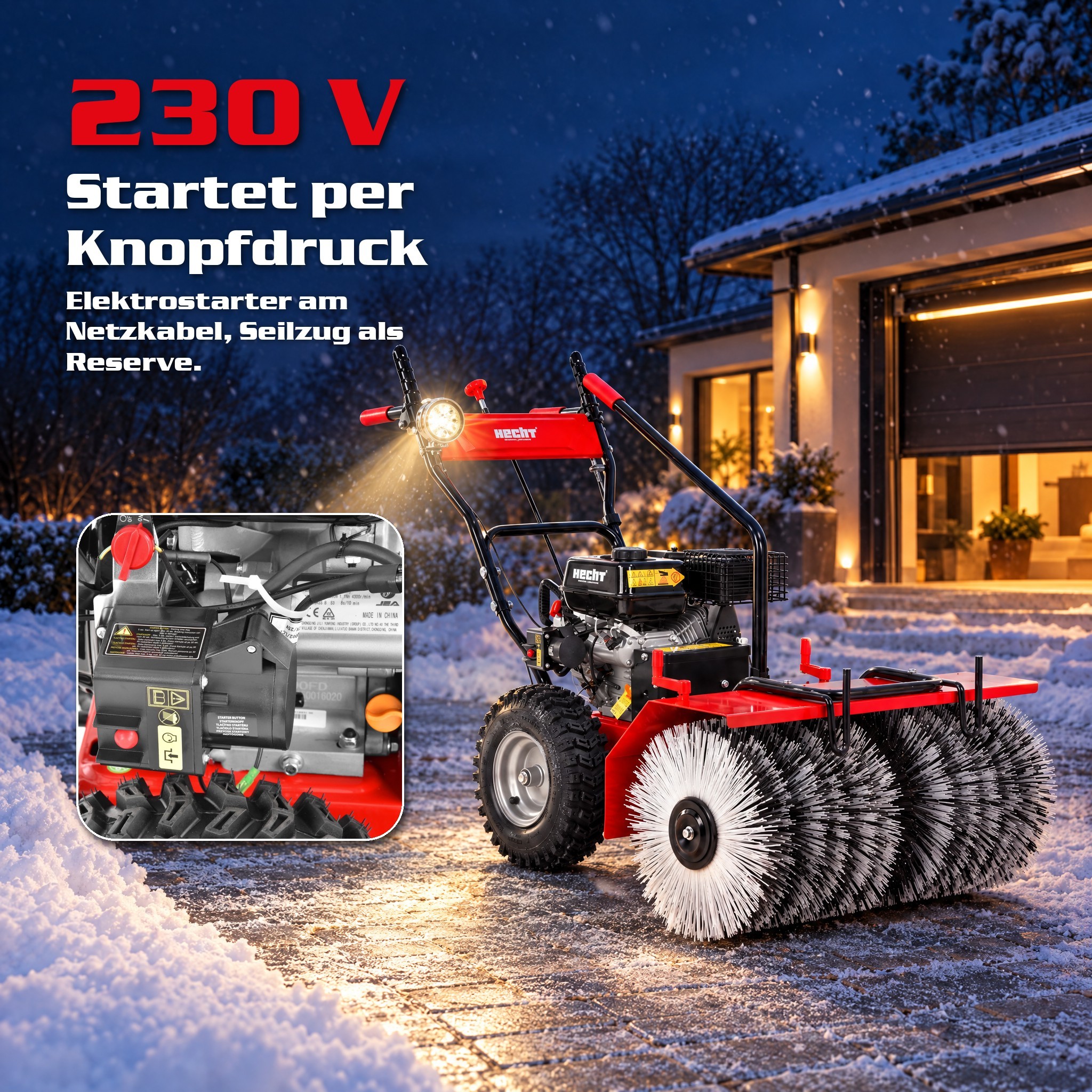 Kehrmaschine Benzin 8680 SE Set 3 (Dieses Bild wurde mit Hilfe von KI generiert.)