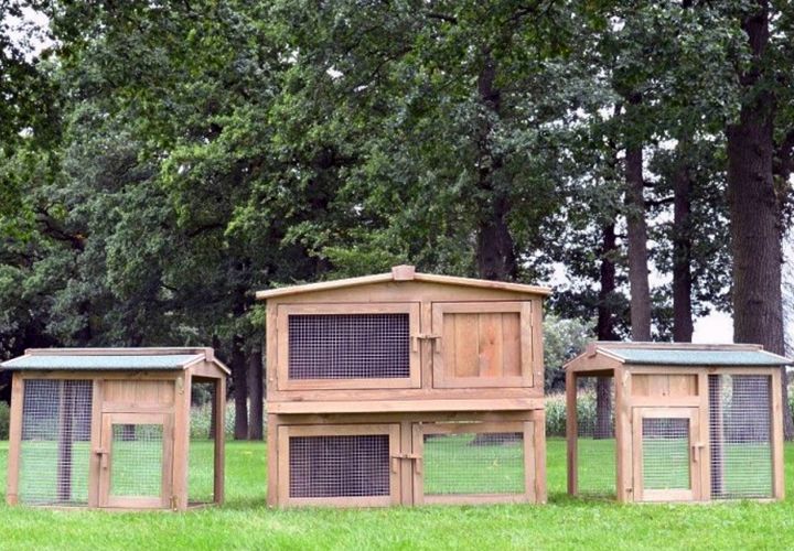 Hasenstall 011 - Dr. Hase; Die Ausläufe lassen sich entfernen Hasenstall 011 - Dr. Hase; Die Ausläufe lassen sich entfernen