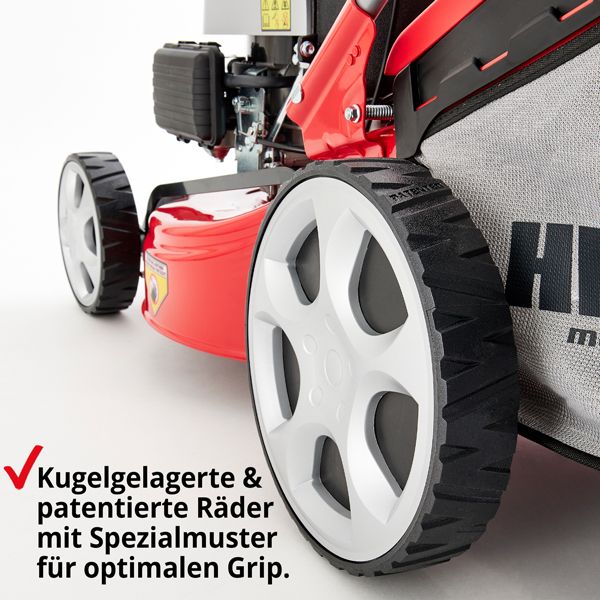 HECHT Benzin Rasenmäher 5484 SX Benzin Rasenmäher mit robusten Rädern