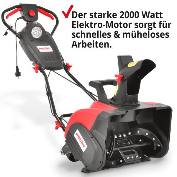 Hecht Elektro-Schneefräse mit leistungsstarken 2000 Watt Motor 