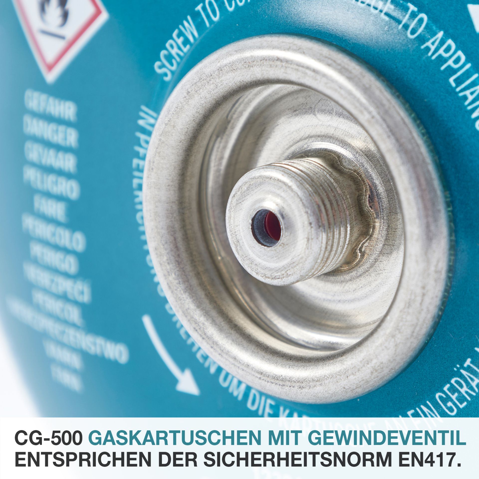 TOM CG-500 Butan Gas; Gewindeventil nach EN417
