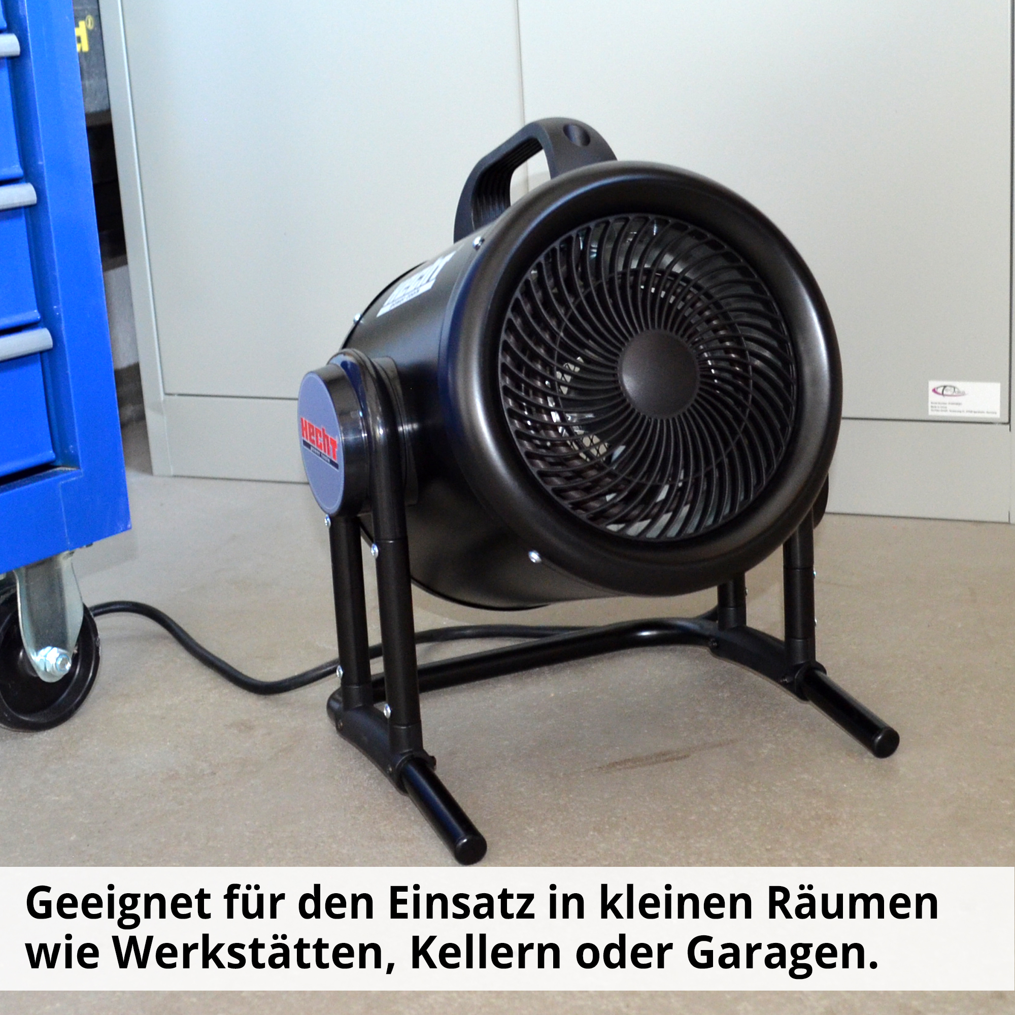 Heizlüfter; Geeignet für kleine Räume wie Werkstätte, Keller oder Garagen
