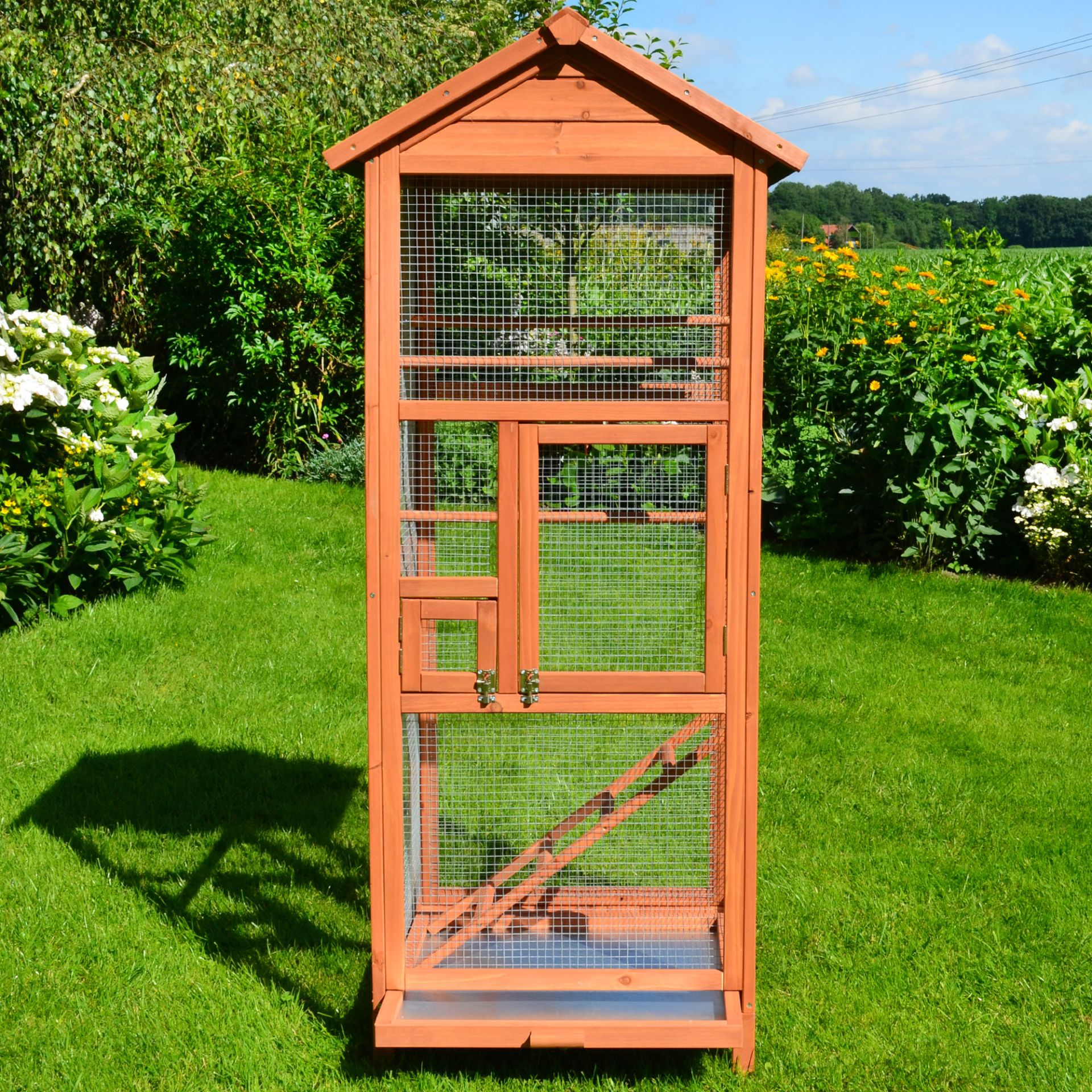 zooprinz Vogelvoliere Modell M Mehrstöckiges Vogelgehege Allwetter zooprinz Vogelvoliere Modell M Mehrstöckiges Vogelgehege Allwetter