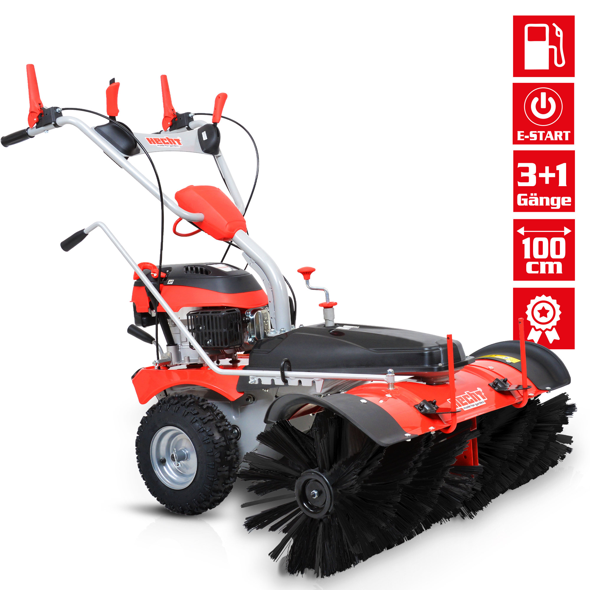 HECHT Benzin Kehrmaschine 8101 S Für Schmutz und Laub