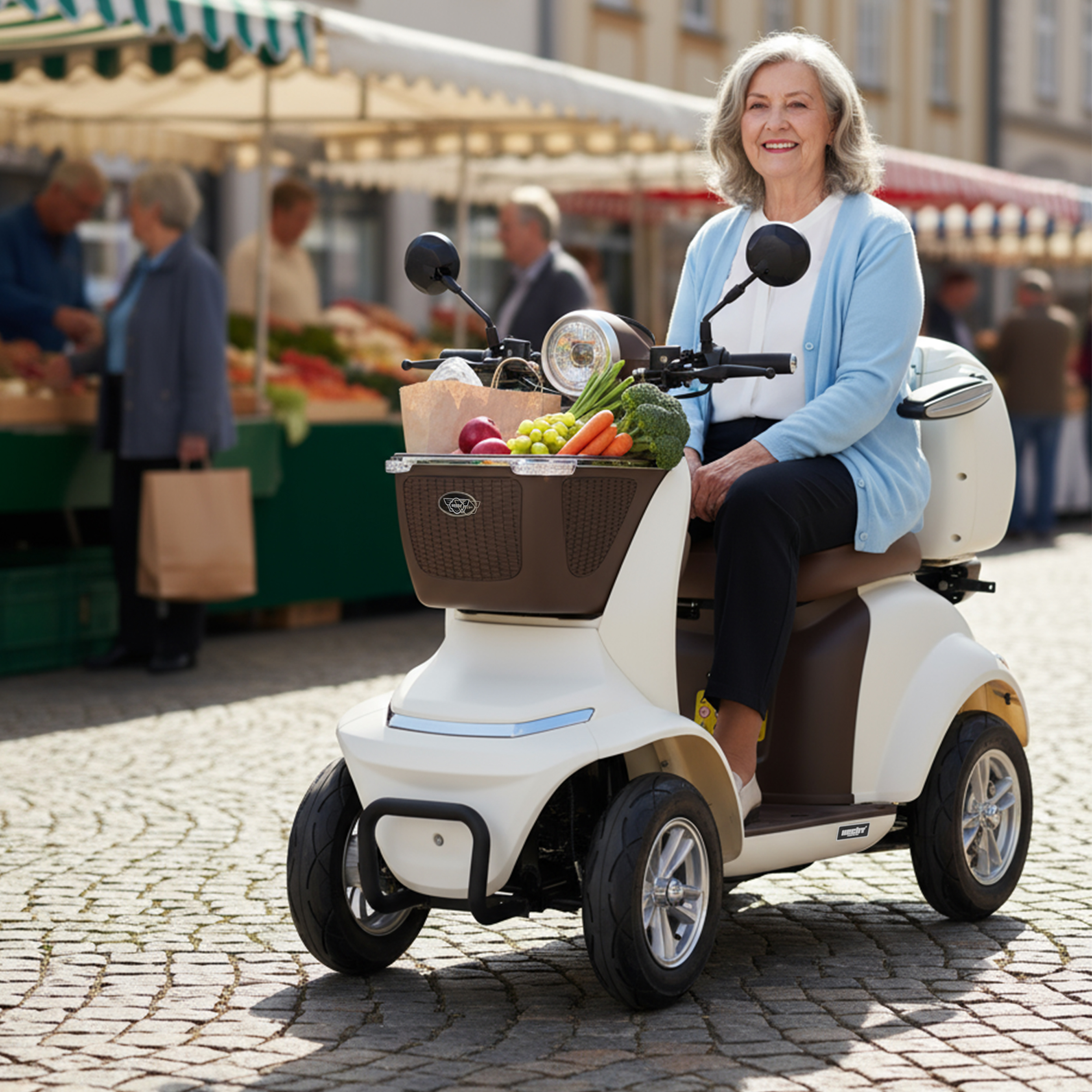 Seniorenmobil HECHT Elegante Elektro in der Stadt