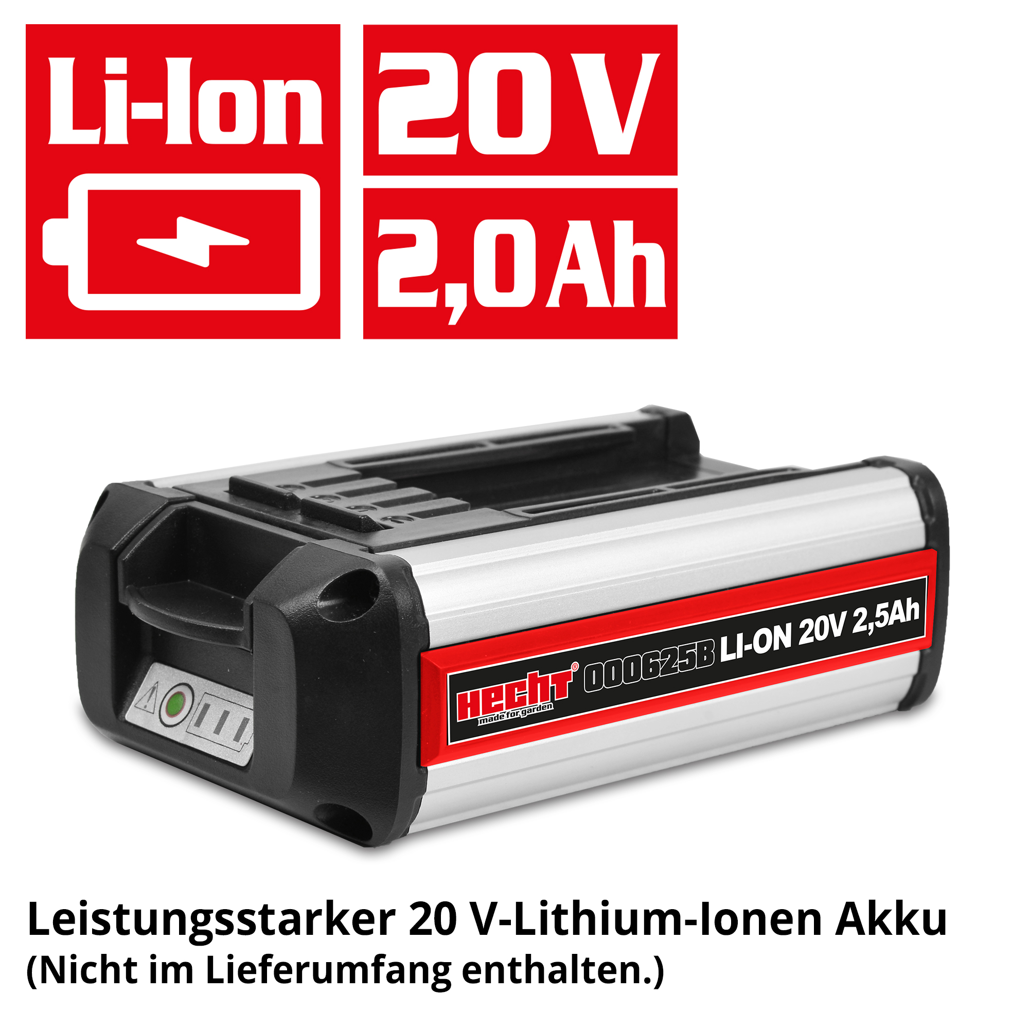 HECHT 3025 Akku Hochdruckreiniger; angetrieben durch leistungsstarken 20 V Akku