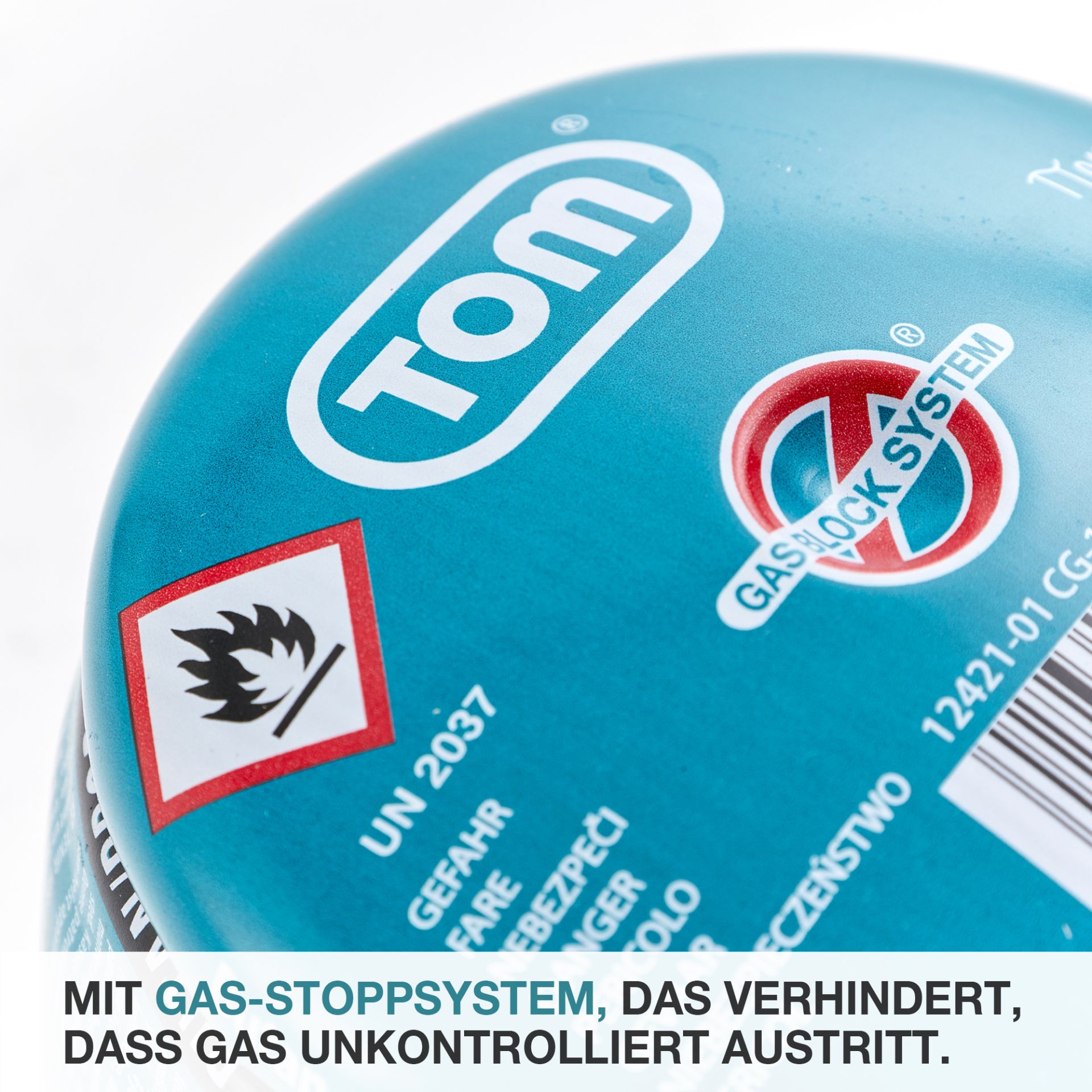 TOM CG-190 Butan Gas mit sicherem Gas-Stoppsystem