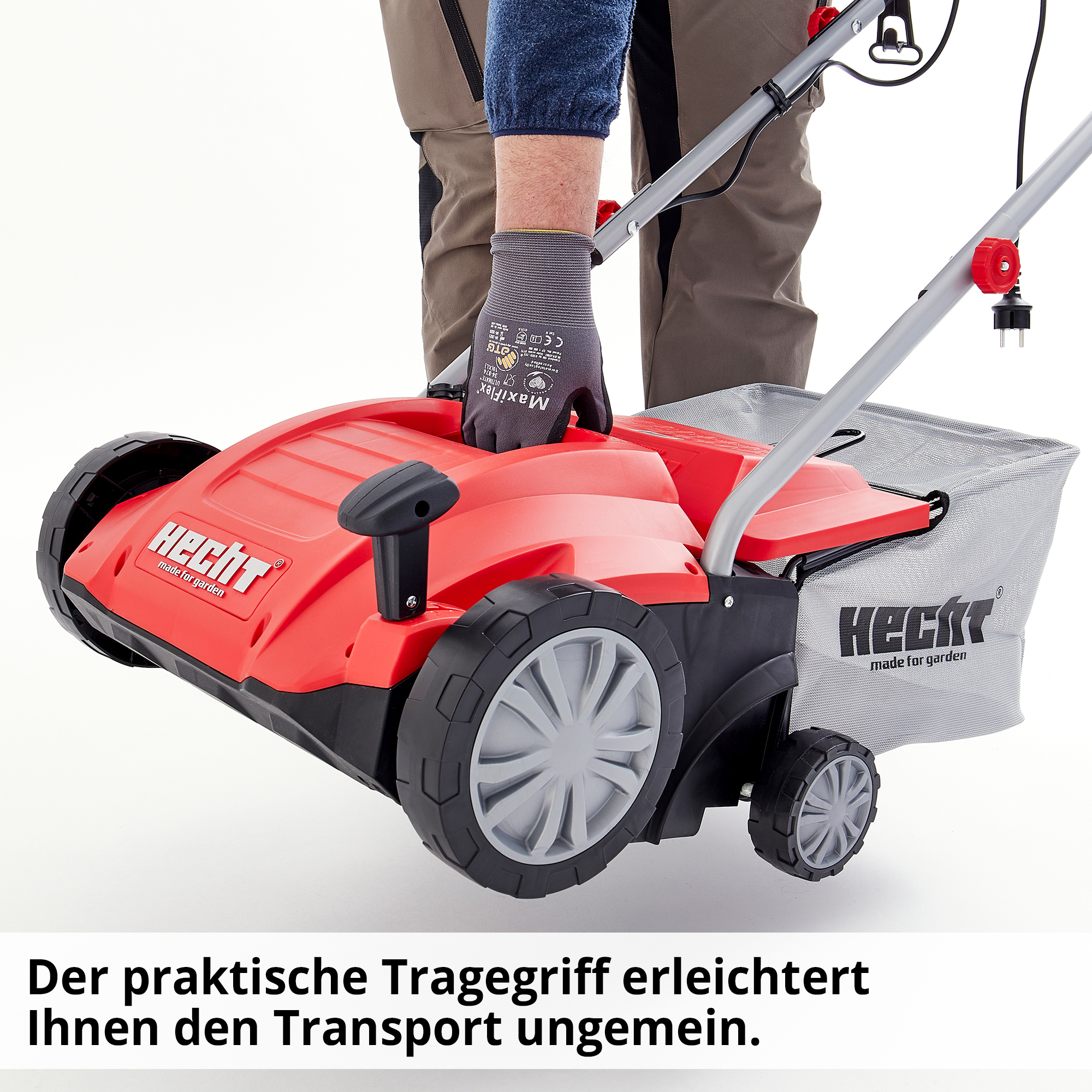 Vertikutierer; Praktischer Tragegriff für einfachen Transport
