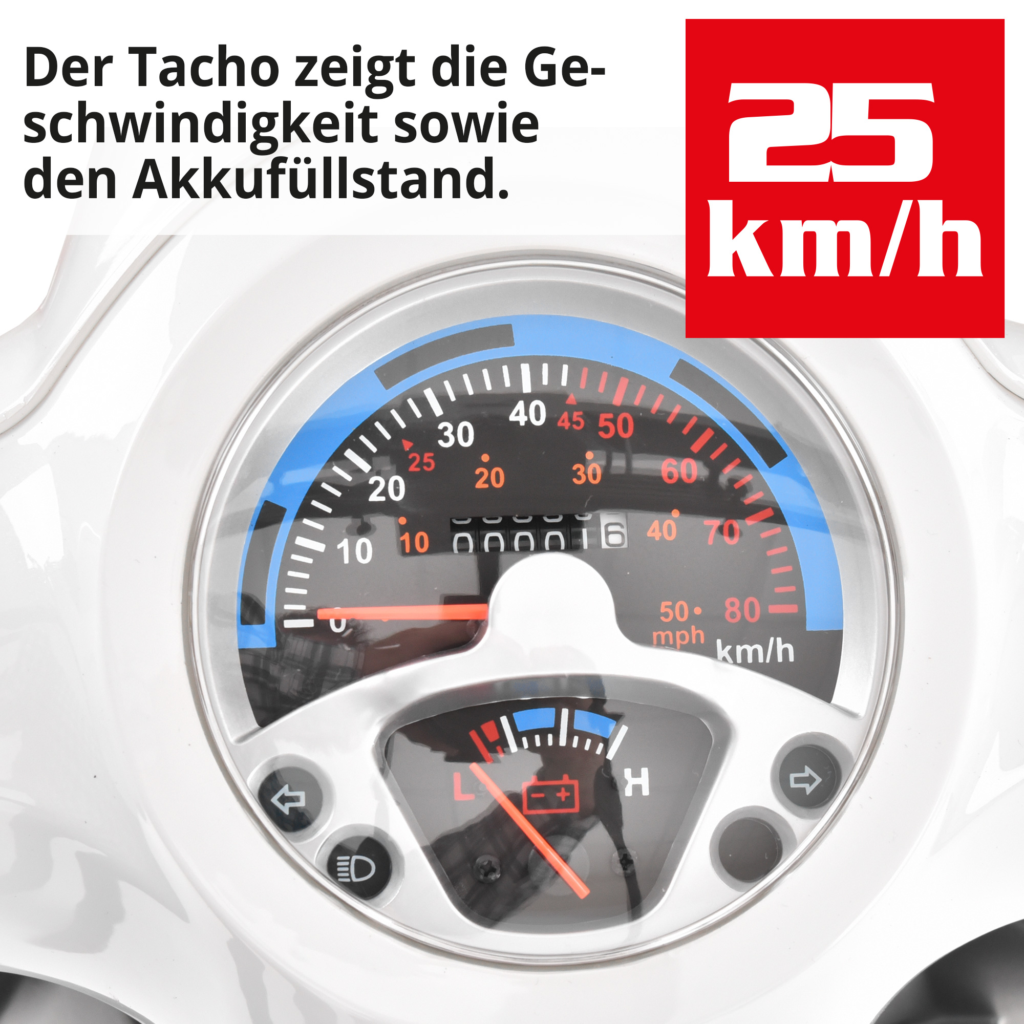 HECHT CITISMAX Blau Seniorenfahrzeug mit Tacho HECHT CITISMAX Blau Seniorenfahrzeug mit Tacho