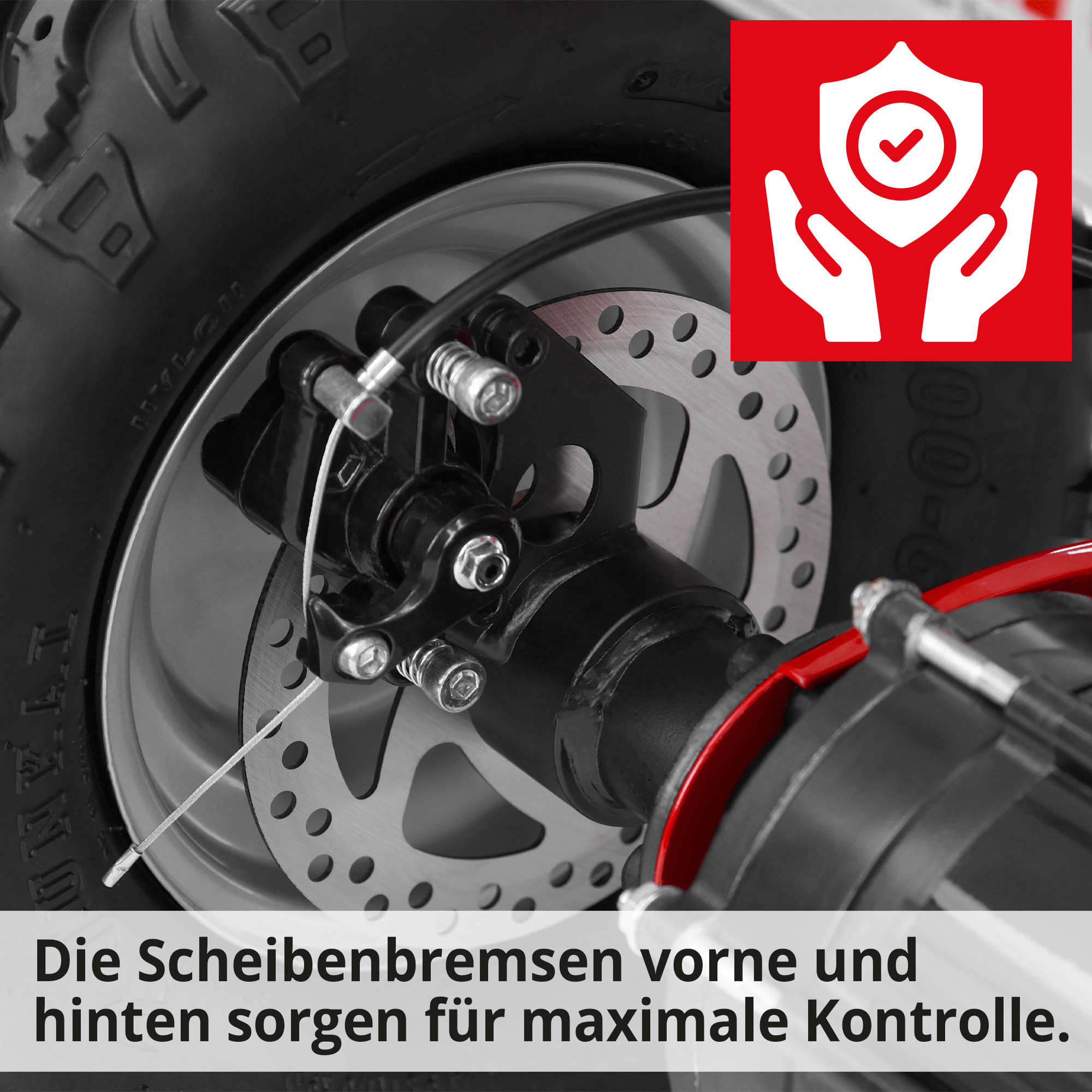 Elektro Quad; Scheibenbremsen für maximale Kontrolle