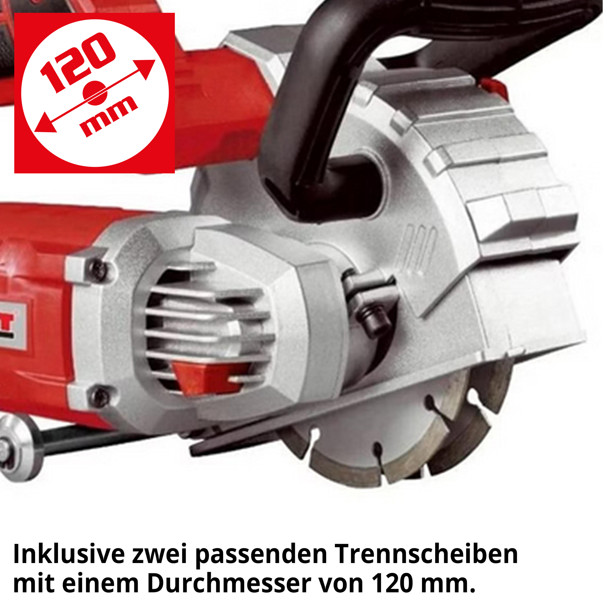 HECHT Mauernutfräse mit zwei Trennscheiben mit einem Durchmesser von 120 mm