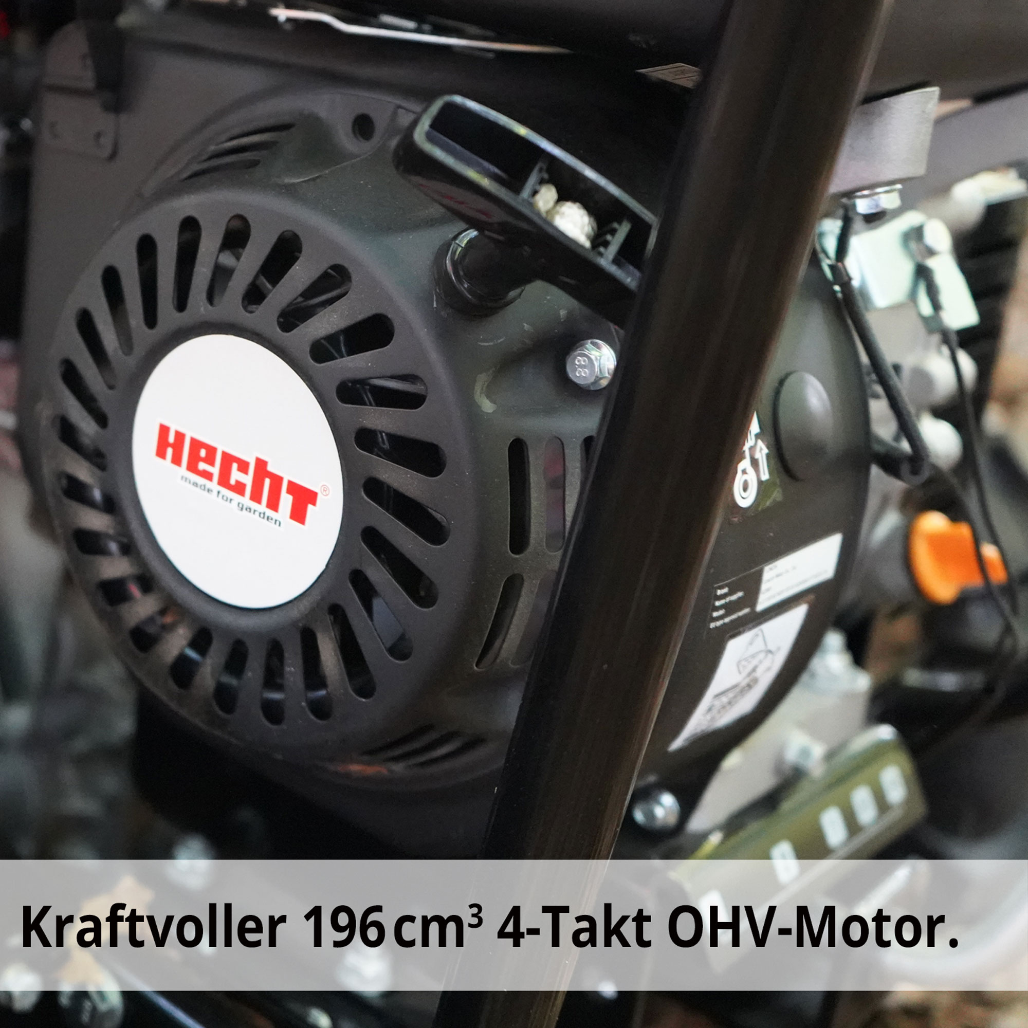 Hecht Motorschubkarre mit leistungsstarken 4 Takt-Motor und 196 ccm Hubraum 