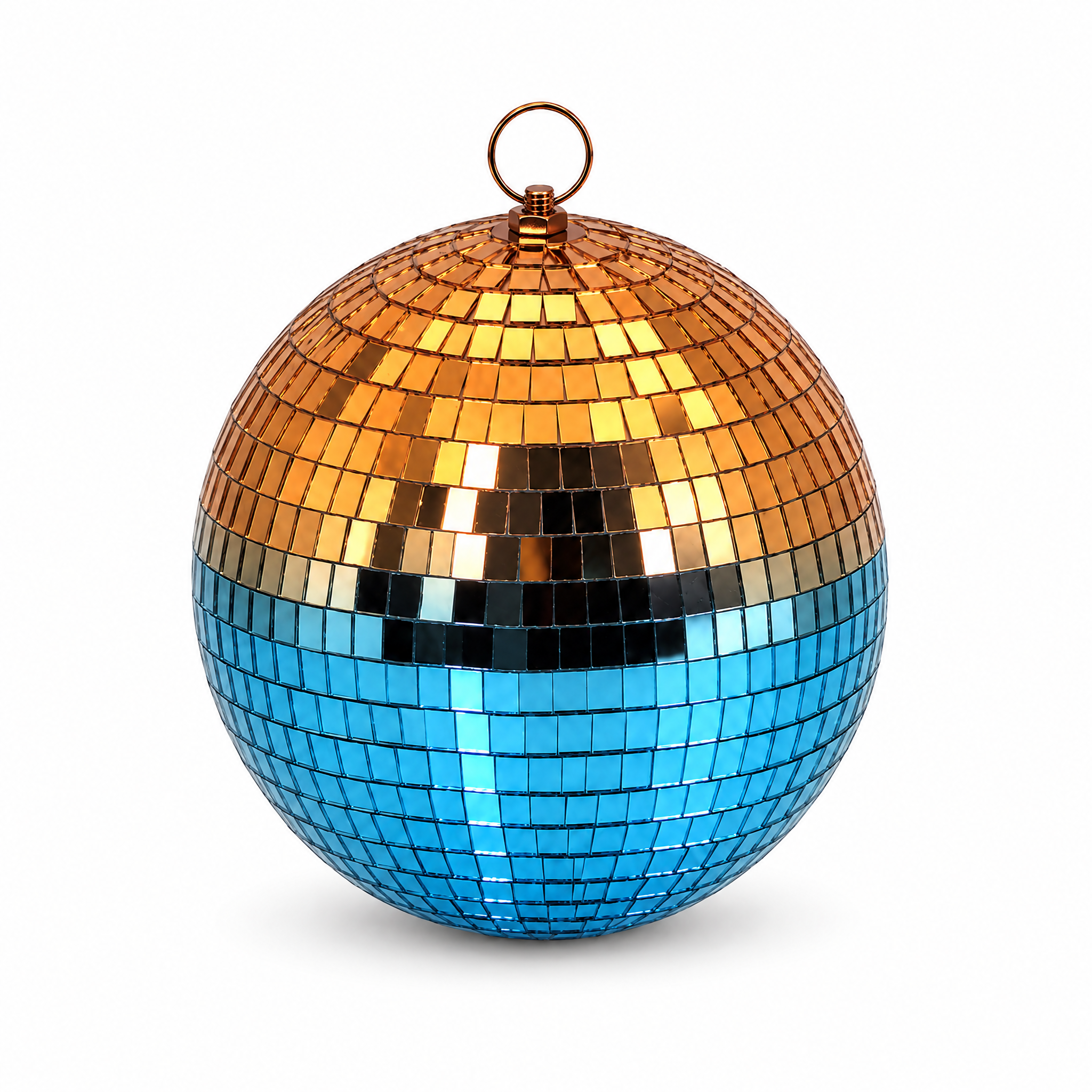 ONBEST Discokugel Spiegelkugel 20 cm Bicolor Blau/Kupfer - Titelbild (Dieses Bild wurde mit Hilfe von KI generiert.)