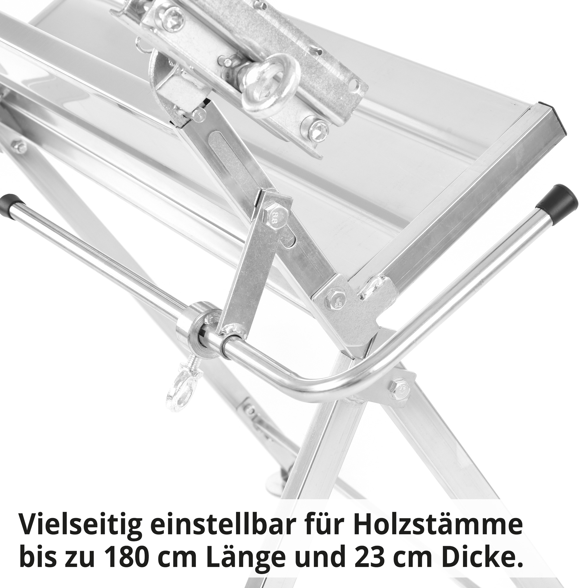 HECHT 902 Sägebockständer; Vielseitig einstellbar für lange und dicke Holzstämme 