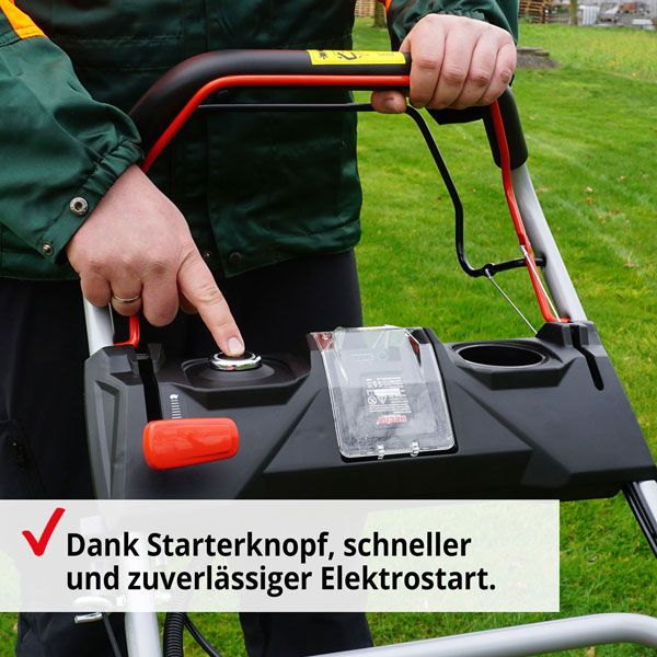 Benzin-Rasenmäher mit Elektrostartknopf für schnellen Start