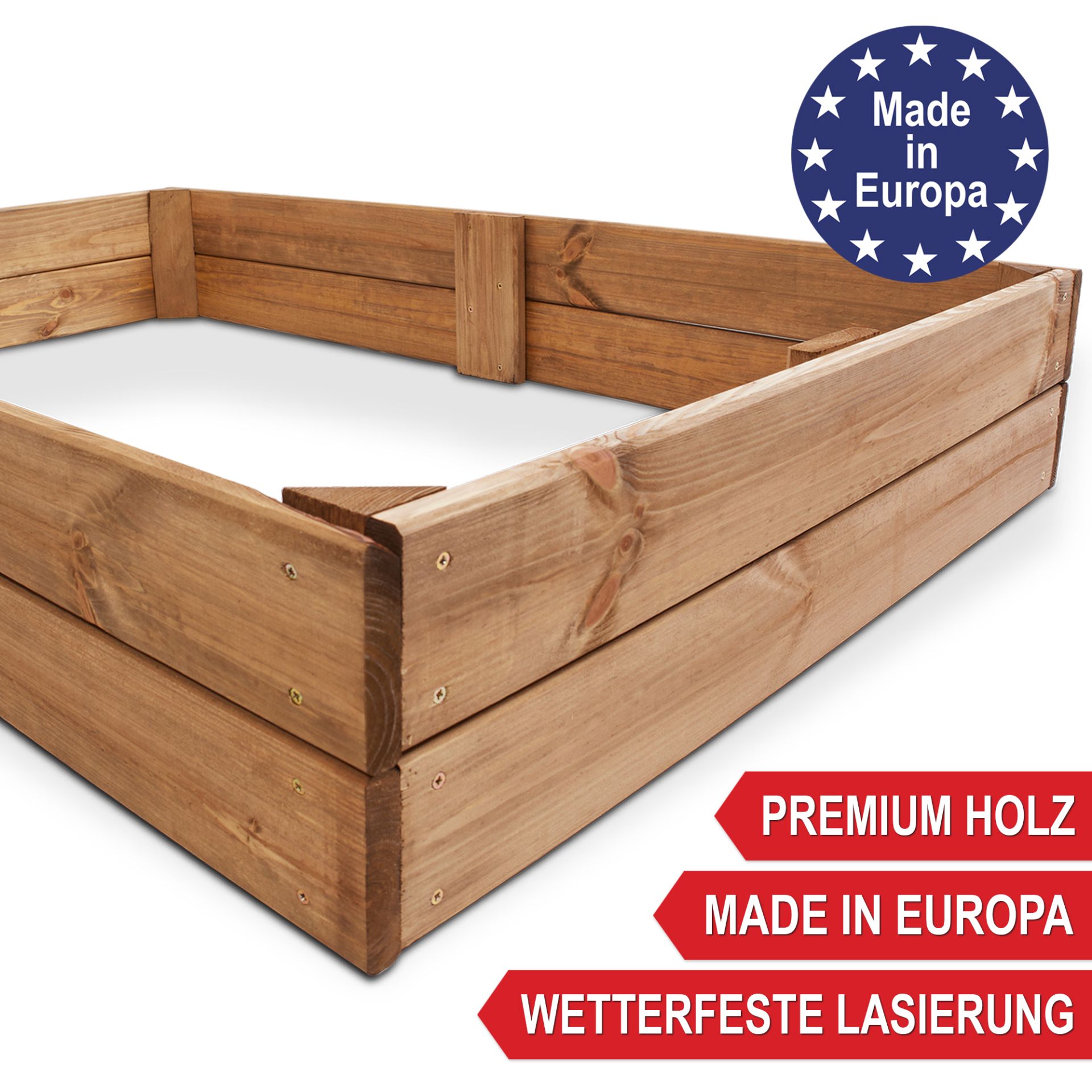 Beetrahmen - Hergestellt in Europa, Premium Holz, Wetterfeste Lasierung