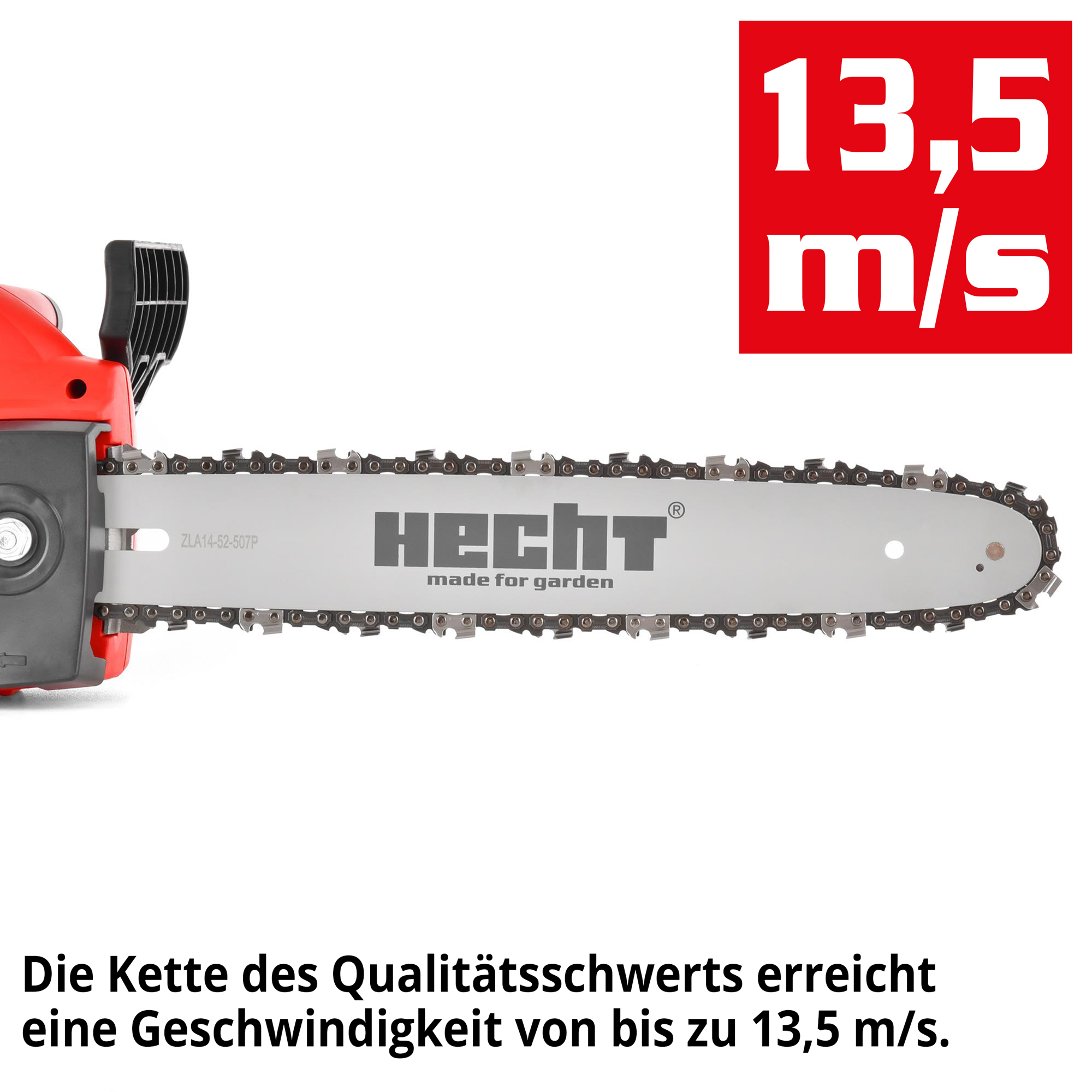 Hecht Elektro-Kettensäge bis zu 13 ms Geschwindigkeit 