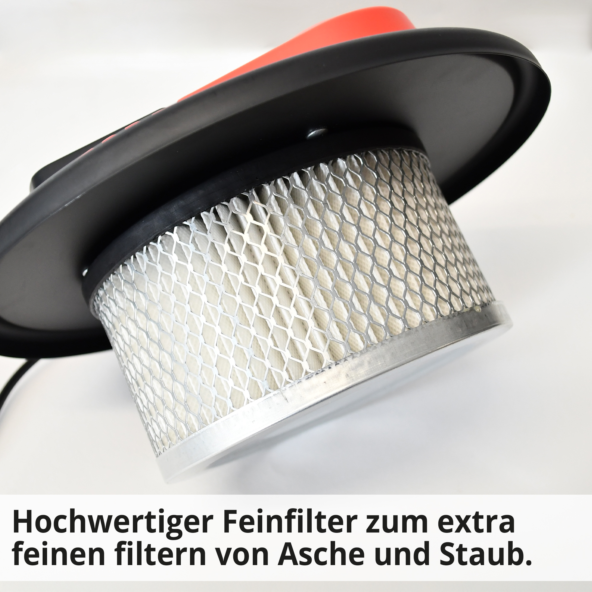 HECHT 12E Aschesauger mit hochwertigem Feinfilter zum extra feinen filtern von Asche und Staub