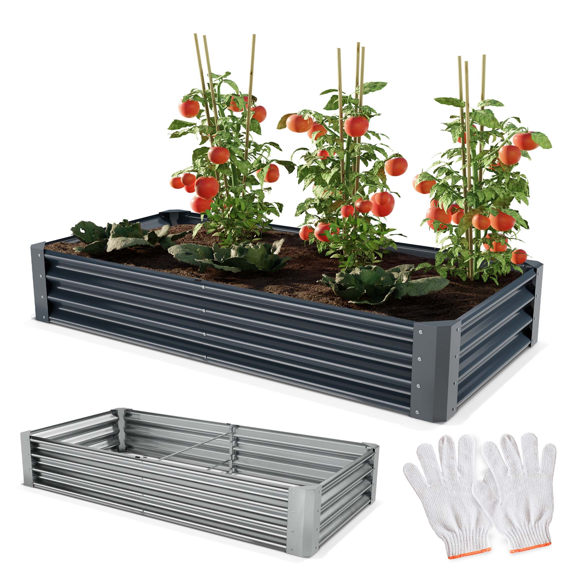 Hochbeet für Gemüse inklusive Schutzhandschuhe Hochbeet für Gemüse inklusive Schutzhandschuhe