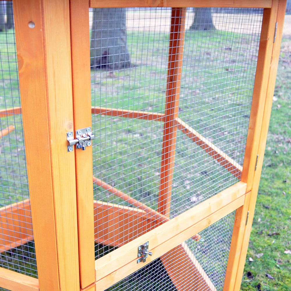 zooprinz Vogelvoliere Maxi sicher verschließbare Scharniere  zooprinz Vogelvoliere Maxi sicher verschließbare Scharniere