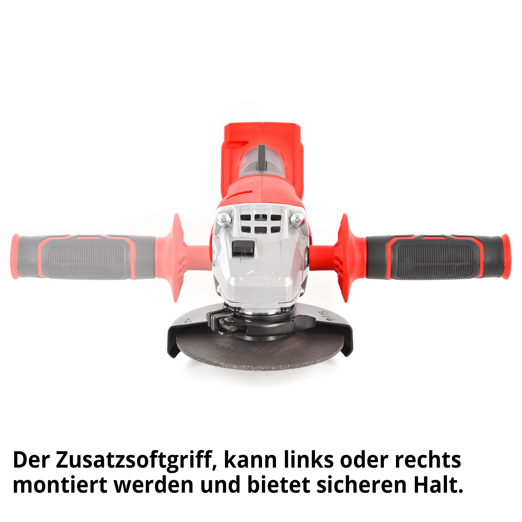 Akku Winkelschleifer; Zusatzgriff links und rechts montierbar
