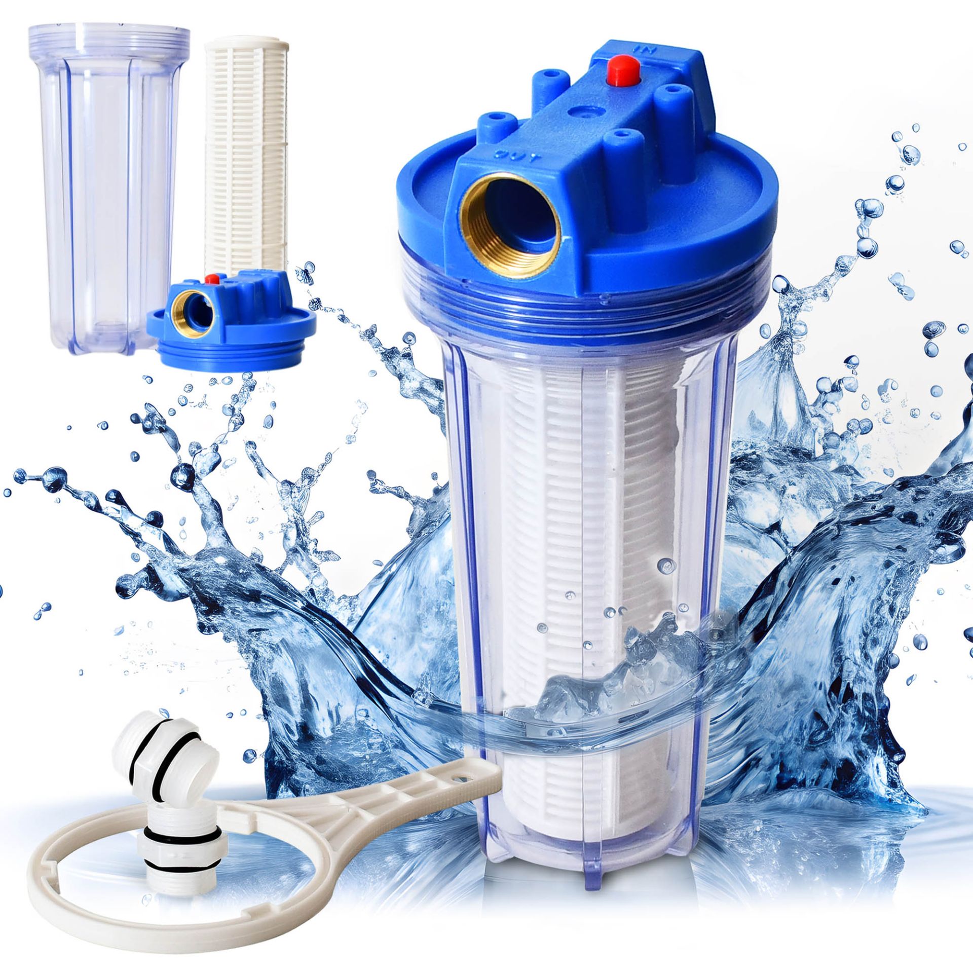Wasserfilter WF-6055; Mit auswaschbarer Filterkartusche für schnelle Wartung