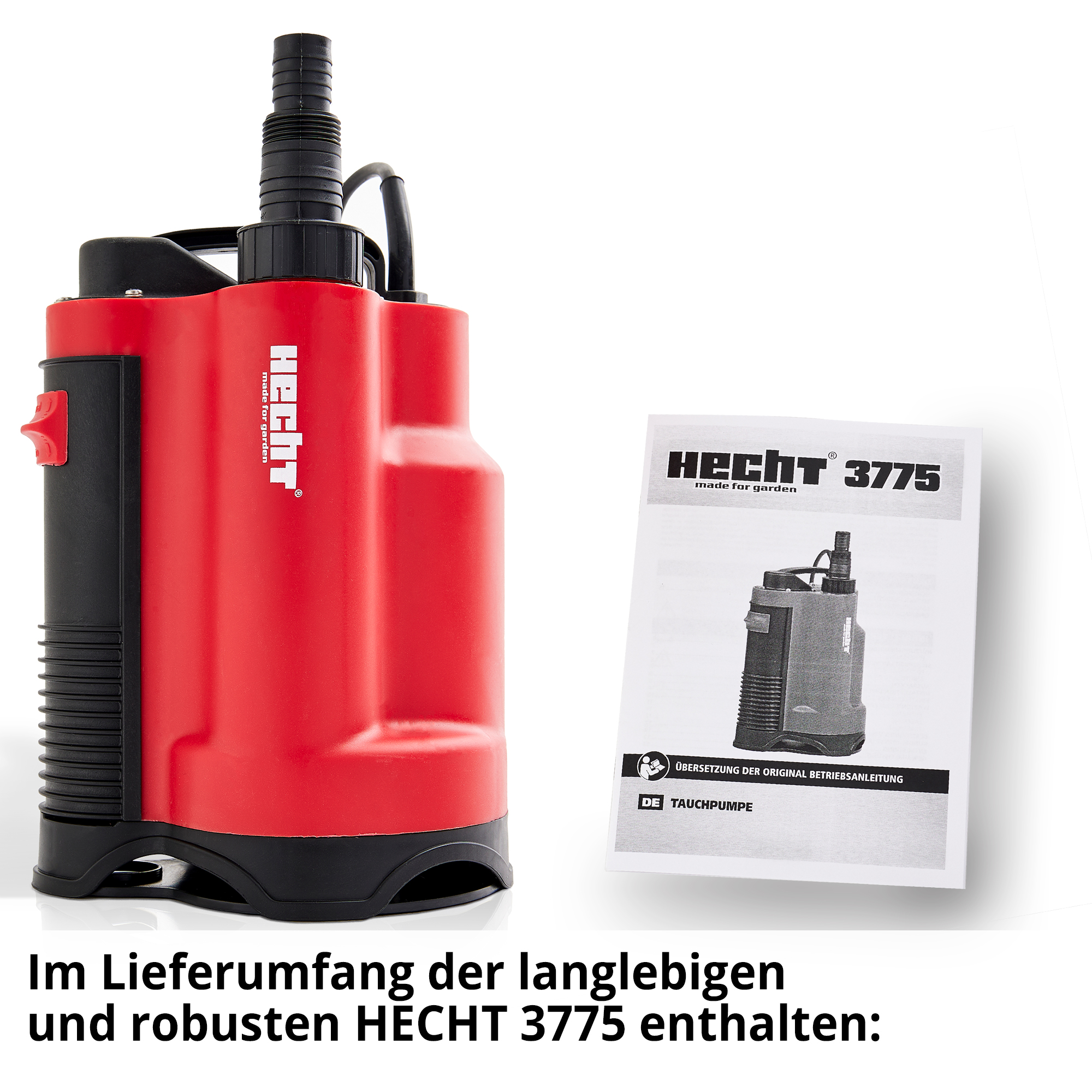 HECHT Tauchpumpe 3775 Tauchpumpe Lieferumfang