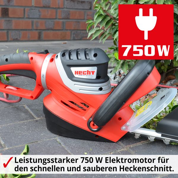 HECHT Elektro Heckenschere 611 Elektro Heckenschere mit starkem Elektromotor