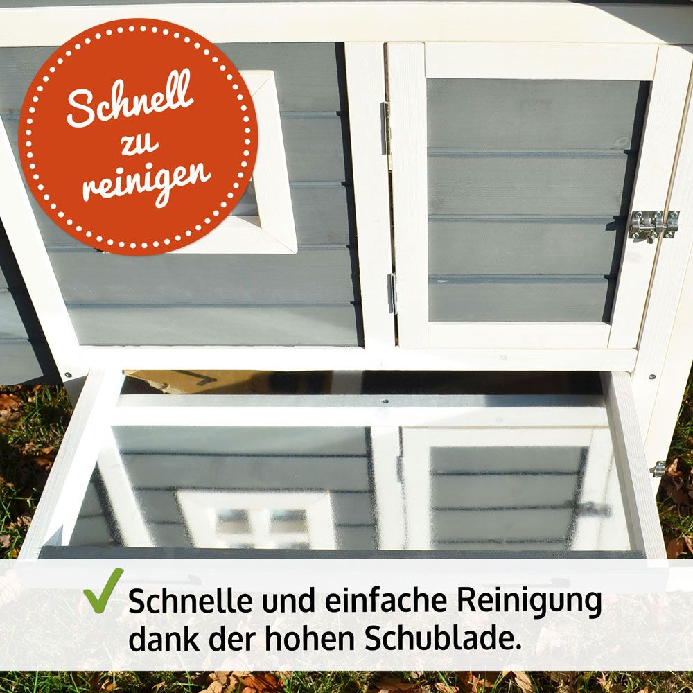 zooprinz Hasenstall Dottie L Kotschublade zur einfachen und schnellen Reinigung 