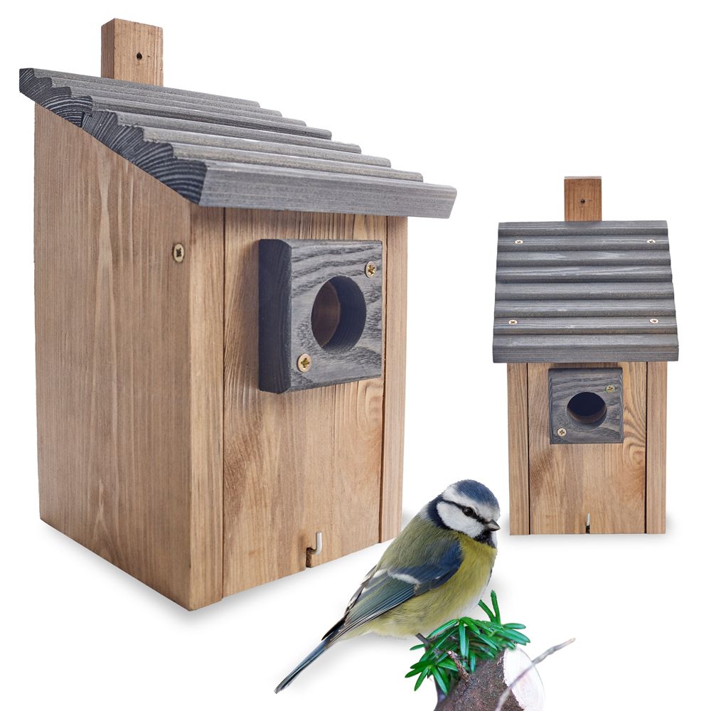 Nistkasten; Bietet Gartenvögeln auch in der kalten Jahreszeit einen idealen Unterschlupf