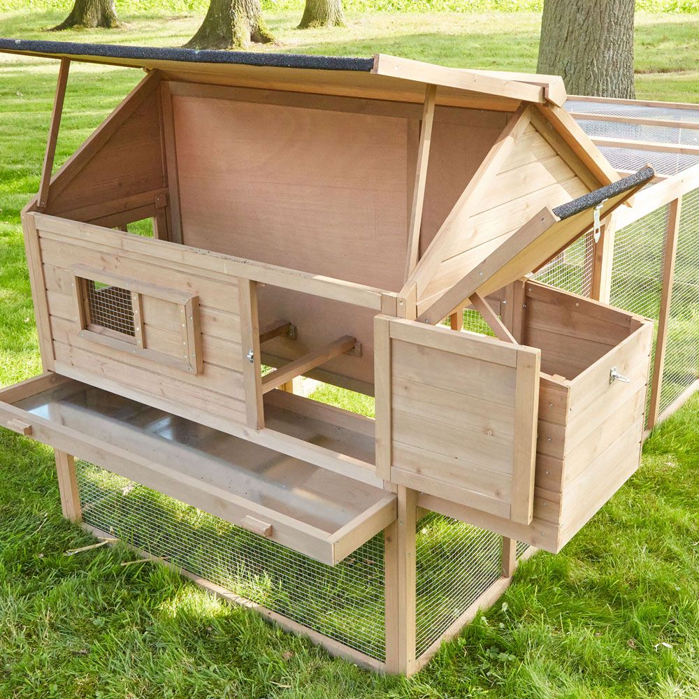 Hühnervoliere Happy Huhn Set; großer Innenraum