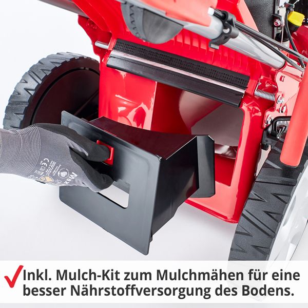 HECHT 3-Rad Benzin Rasenmäher »5483 SW« Benzin Rasenmäher mit Mulch-Kit