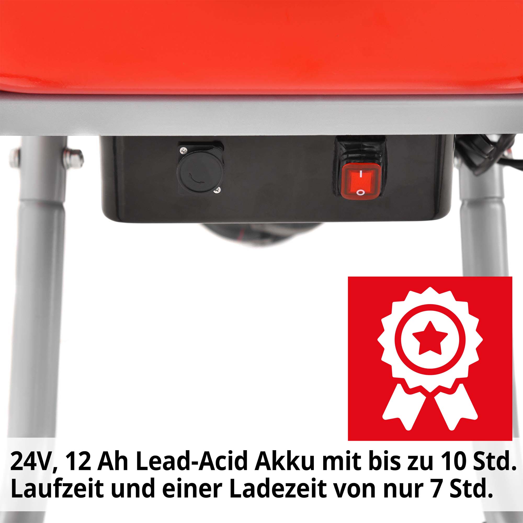 Hecht Elektro-Schubkare mit 12 V Lead-Acid Akku bis zu 10 Std Laufzeit und 7 Stunden Ladezeit 