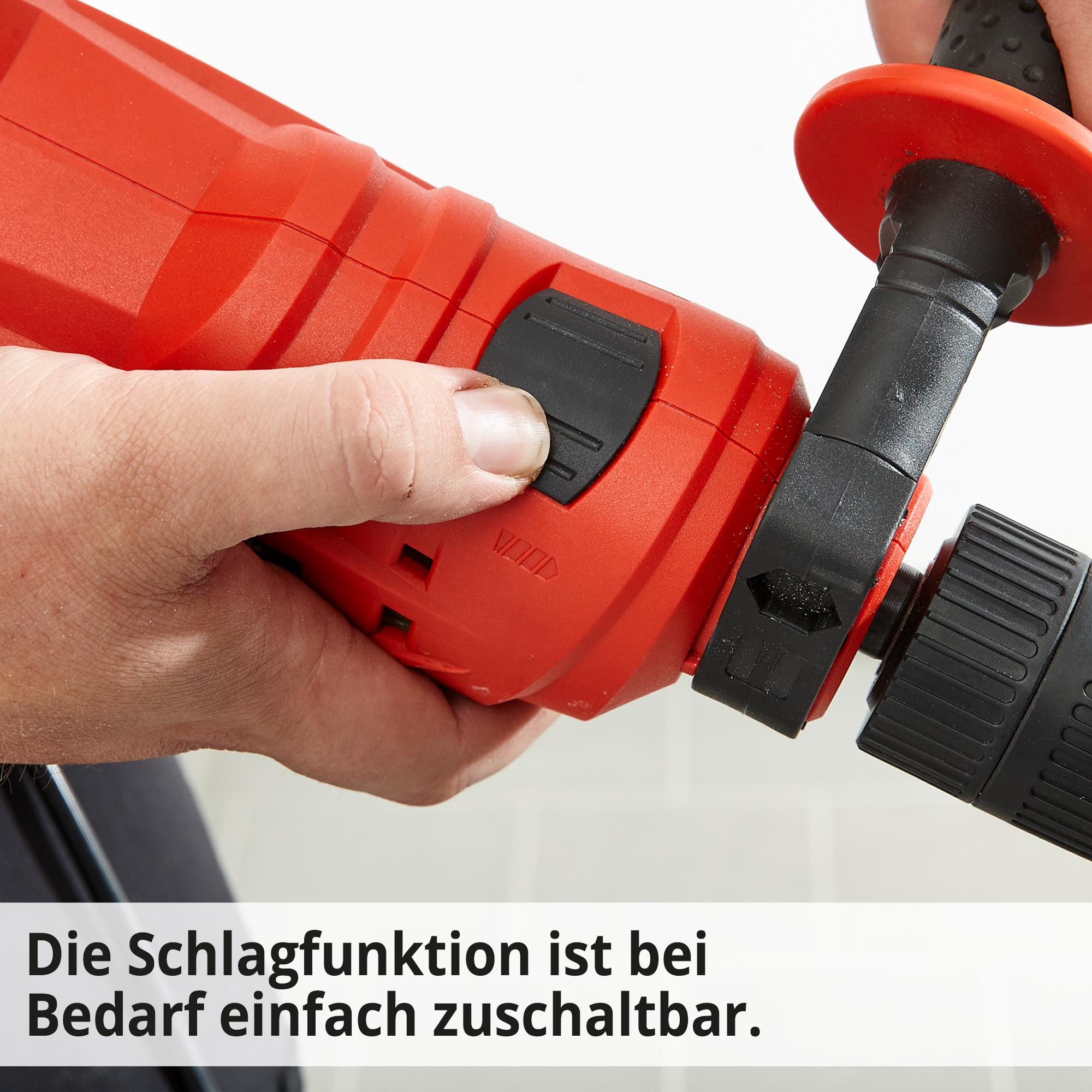 HECHT 1072 Schlag-Bohrmaschine; Die Schlagfunktion ist bei Bedarf einfach zuschaltbar