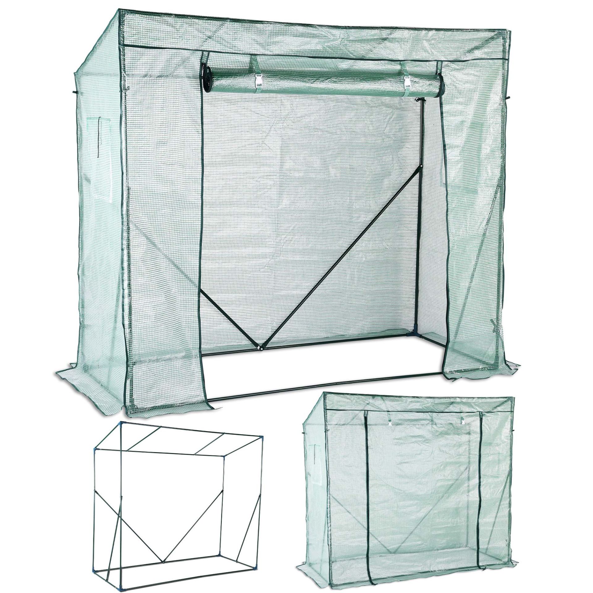 TOM Tomaten Gewächshaus GH-160; Überstehende Seitenränder der Folie zum Eingraben oder Beschweren mit Steinen TOM Tomaten Gewächshaus GH-160; Überstehende Seitenränder der Folie zum Eingraben oder Beschweren mit Steinen