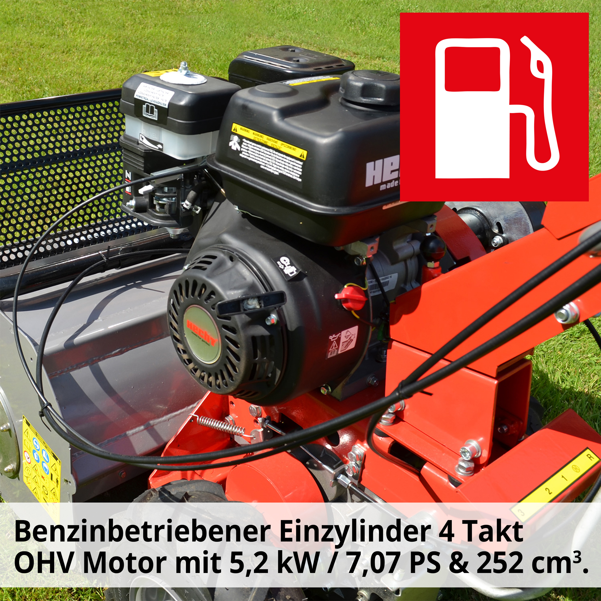 Benzin-Schlegelmäher mit Leistungsstarkem 4-Takt Motor und Robustem Gehäuse 