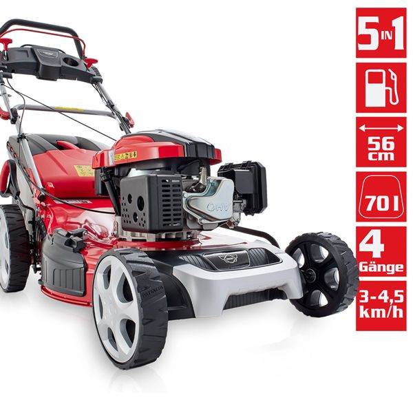Hecht Benzin-Rasenmäher 5564 SX mit Hinterradantrieb 56cm Schnittbreite und 70 Liter Grasfangkorb 