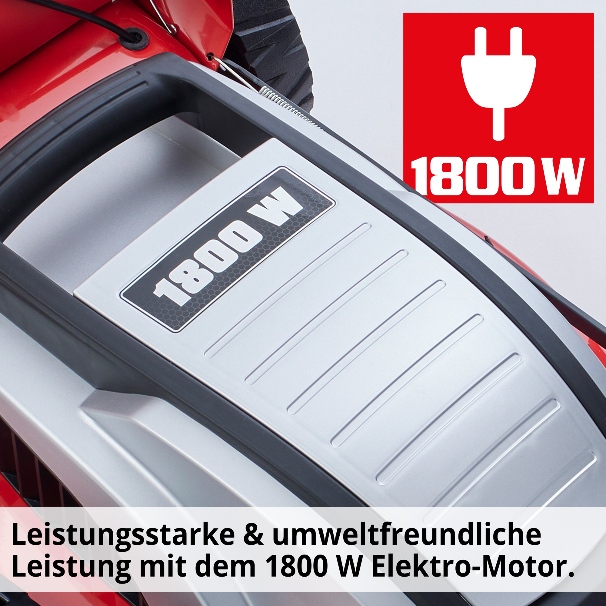 Elektro-Rasenmäher mit leistungsstarkem 1800 Watt Elektro Moto 