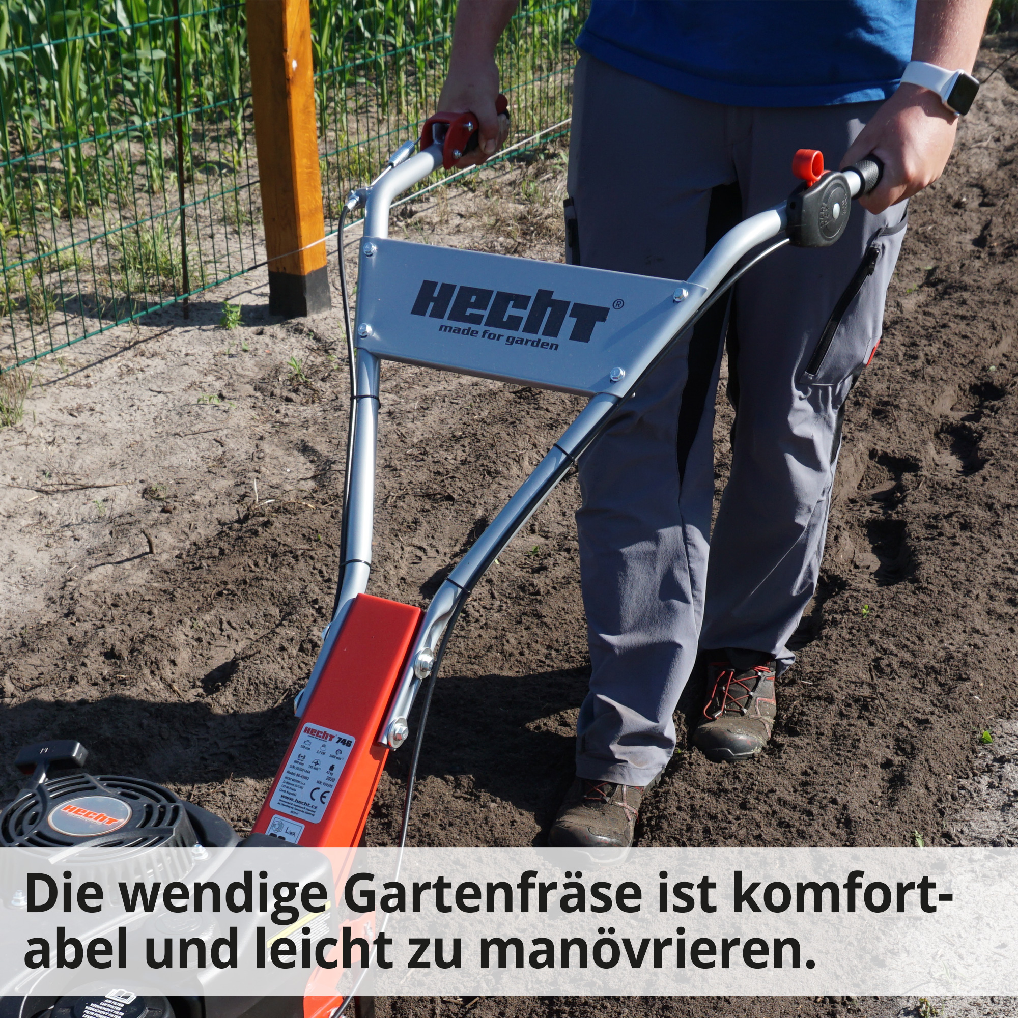 Gartenhacke; Die wendige Gartenfräse ist komfortabel und leicht zu manövrieren