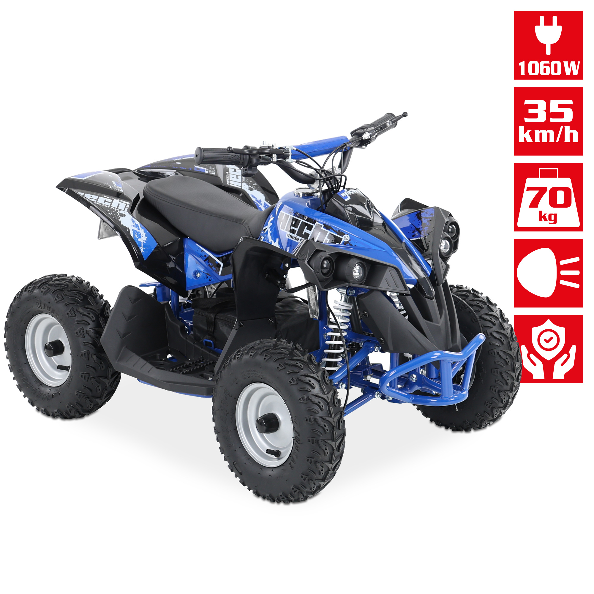Elektro Quad; Akku: 36V (3 x 12V), 12 Ah, Ladezeit ca. 8 Stunden