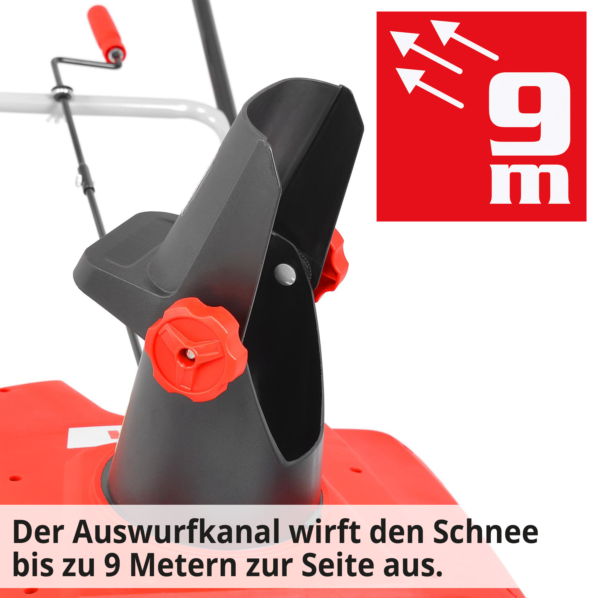 Hecht Elektro-Schneefräse mit bis zu 9 m weiten Auswurf 
