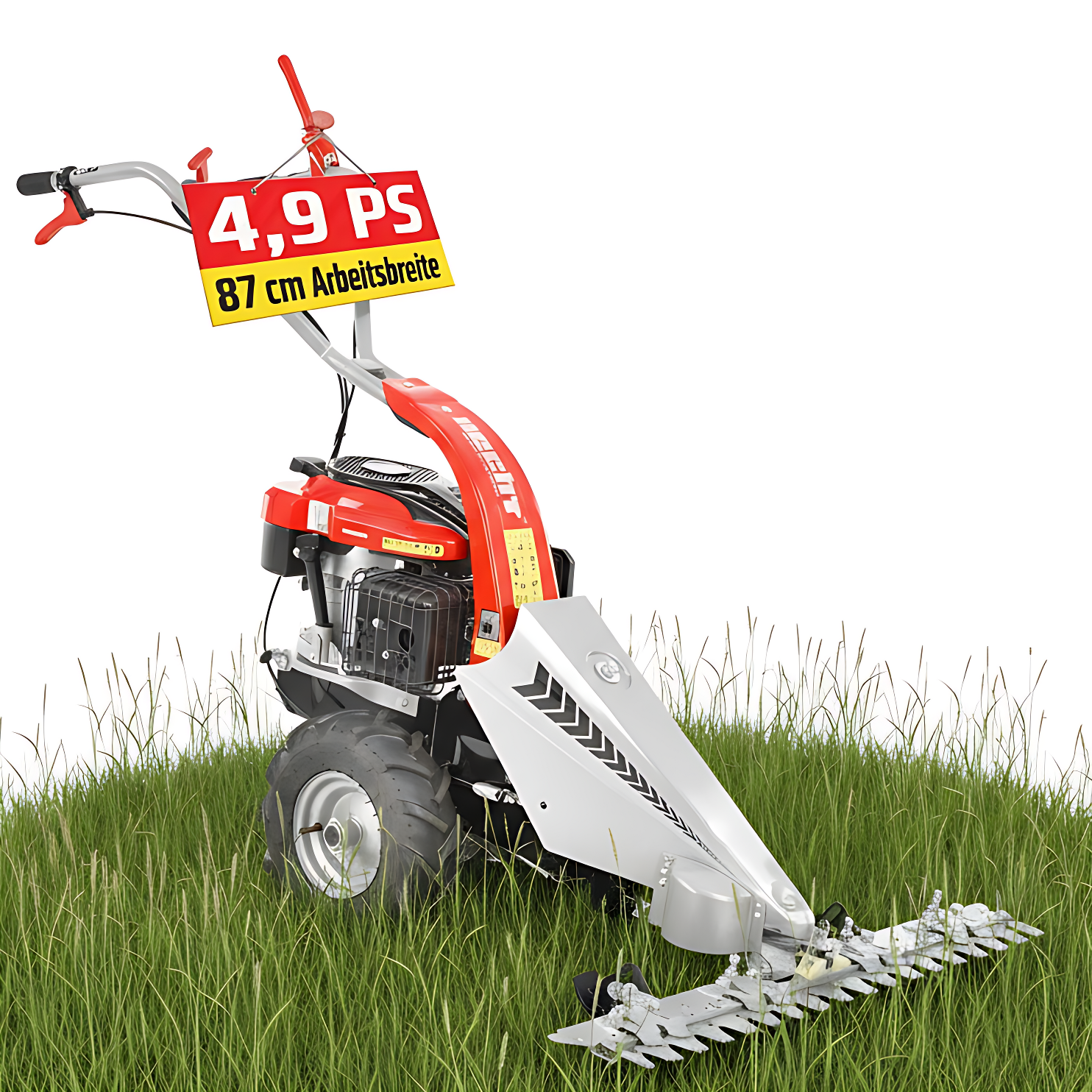 Balkenmäher HECHT 587 mit 87 cm Arbeitsbreite für große Wiesen Balkenmäher HECHT 587 mit 87 cm Arbeitsbreite für große Wiesen