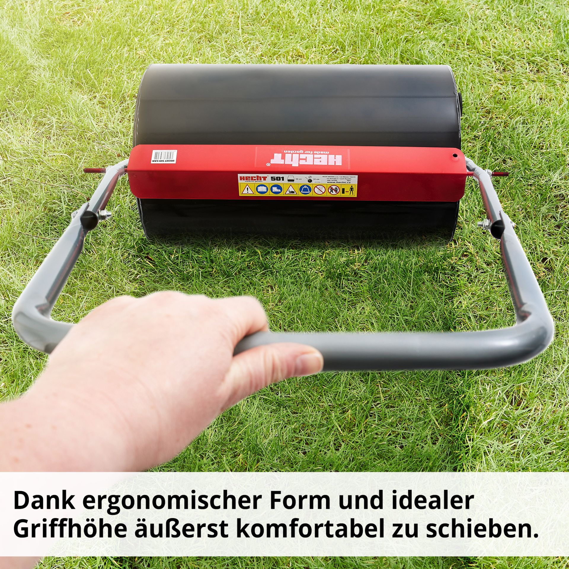 HECHT Gartenwalze »501« Gartenwalze mit ergonomischem Griff und idealer Griffhöhe