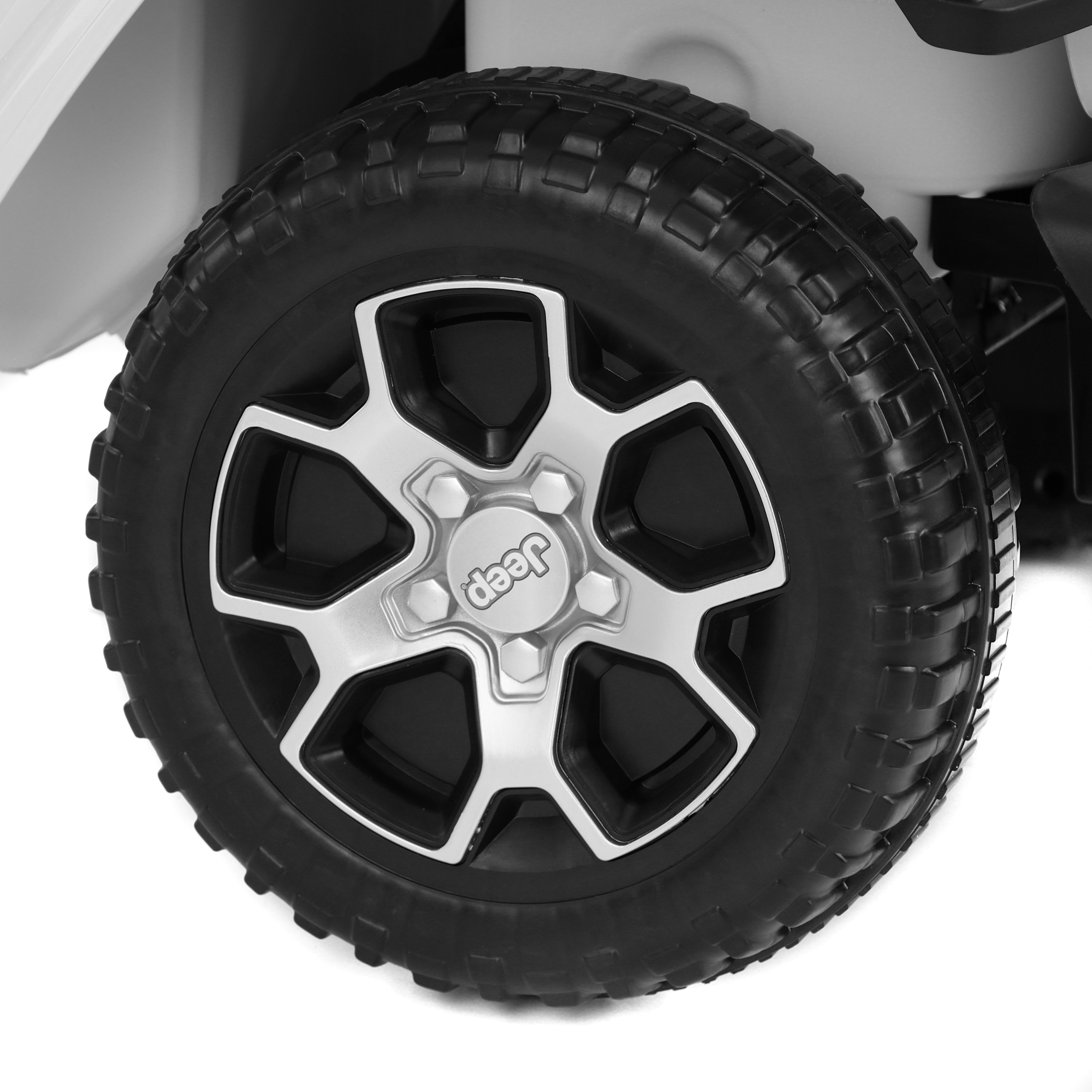 Jeep Wrangler Kinderauto HECHT Rubicon Weiß mit LED Frontscheinwerfern